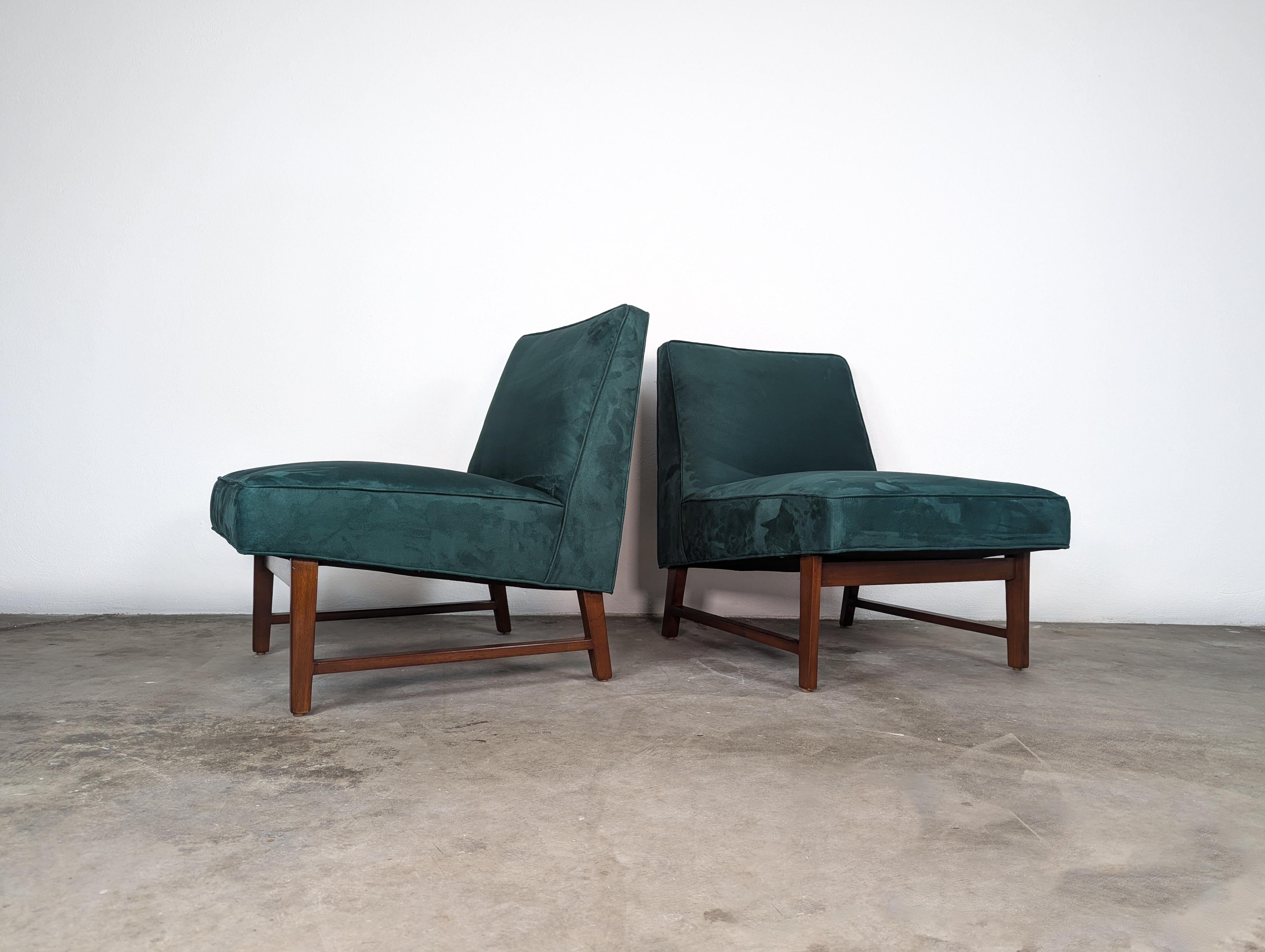 Pair of Slipper Chairs by Edward Wormley for Dunbar For Sale 1