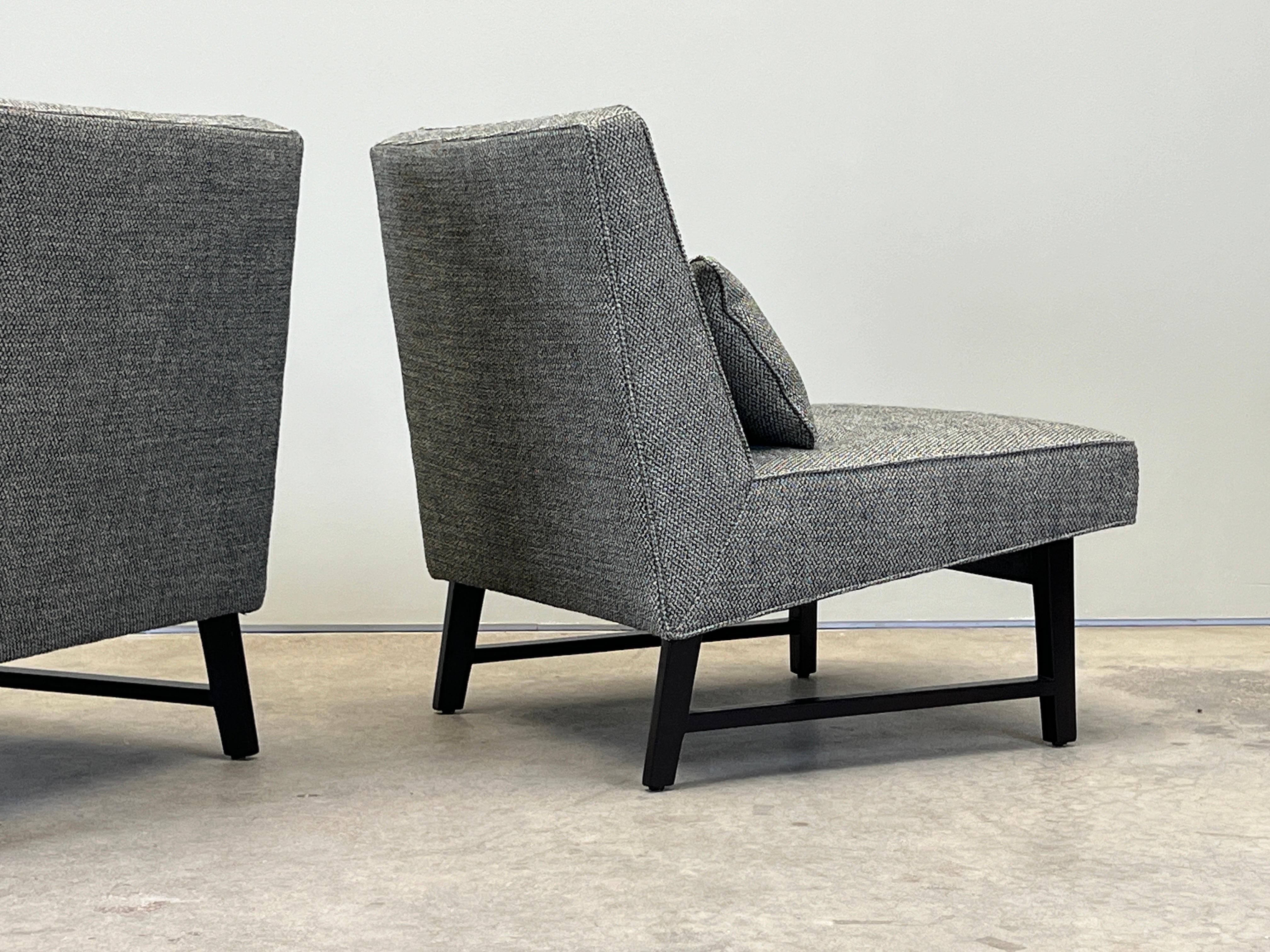 Paire de chaises pantoufles par Edward Wormley pour Dunbar en vente 4