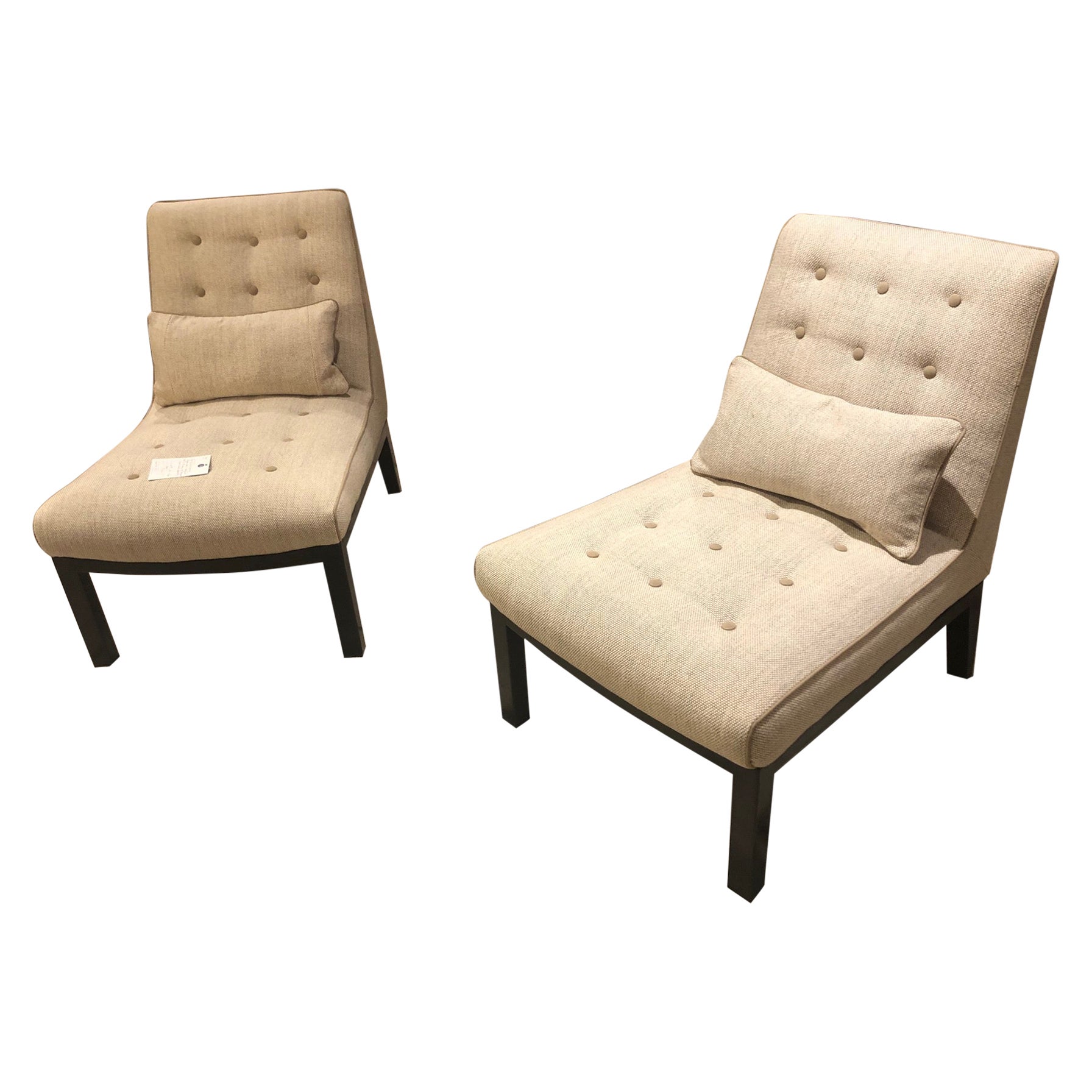 Pair of Slipper Chairs by Edward Wormley for Dunbar For Sale