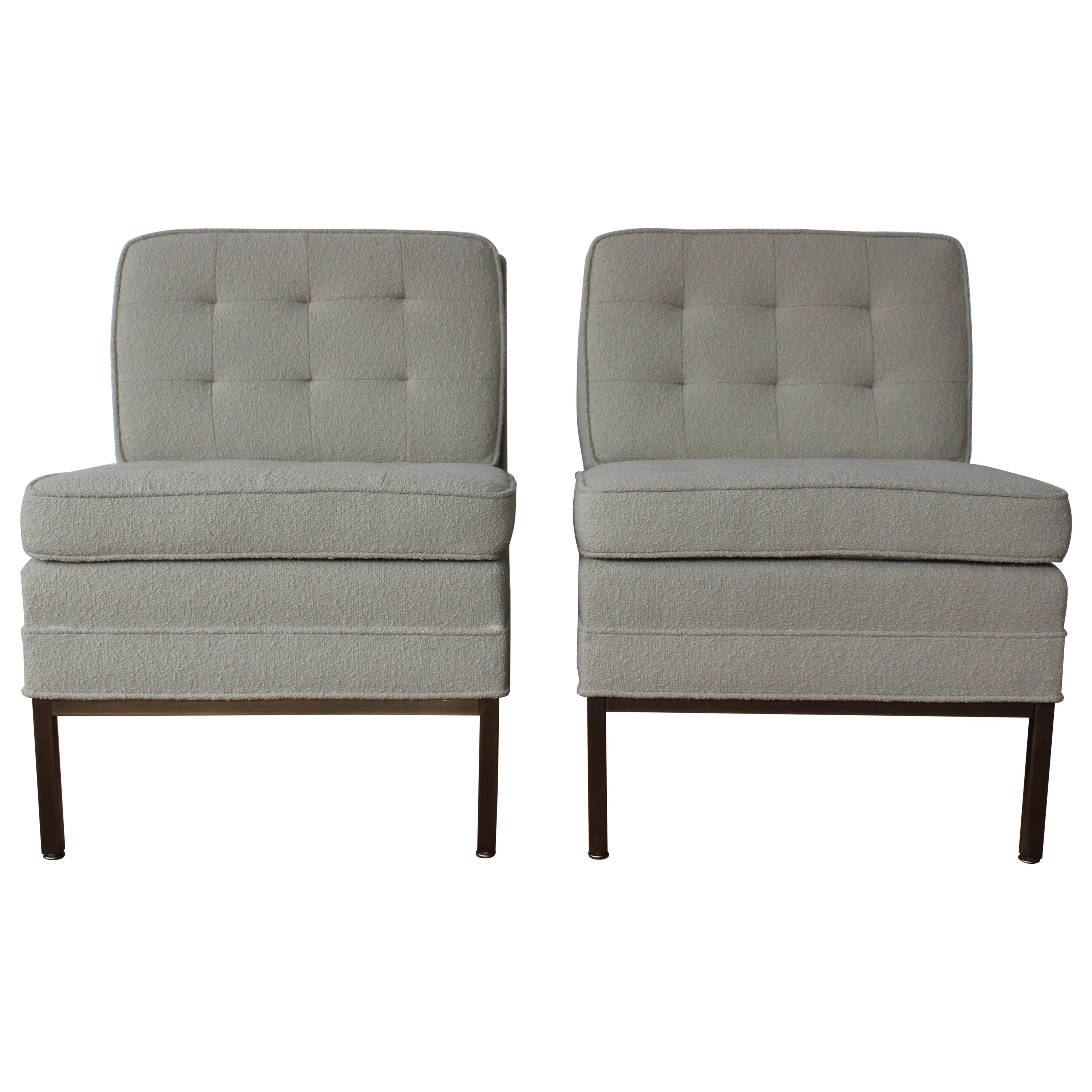 Pair Knoll Slipper Chairs at 1stDibs