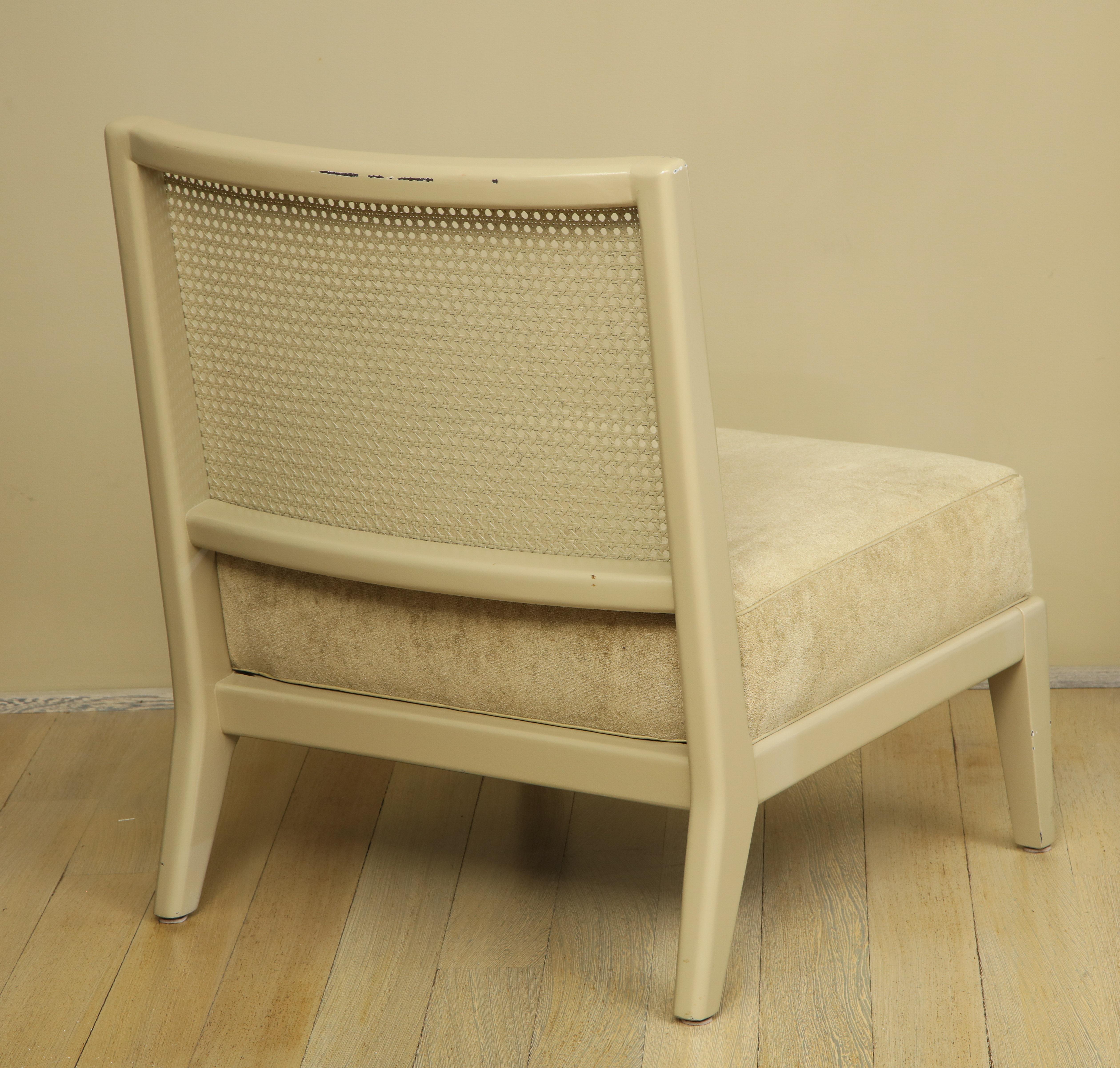 Fabric Pair of Slipper Chairs by Martha Stewart for Bernhardt
