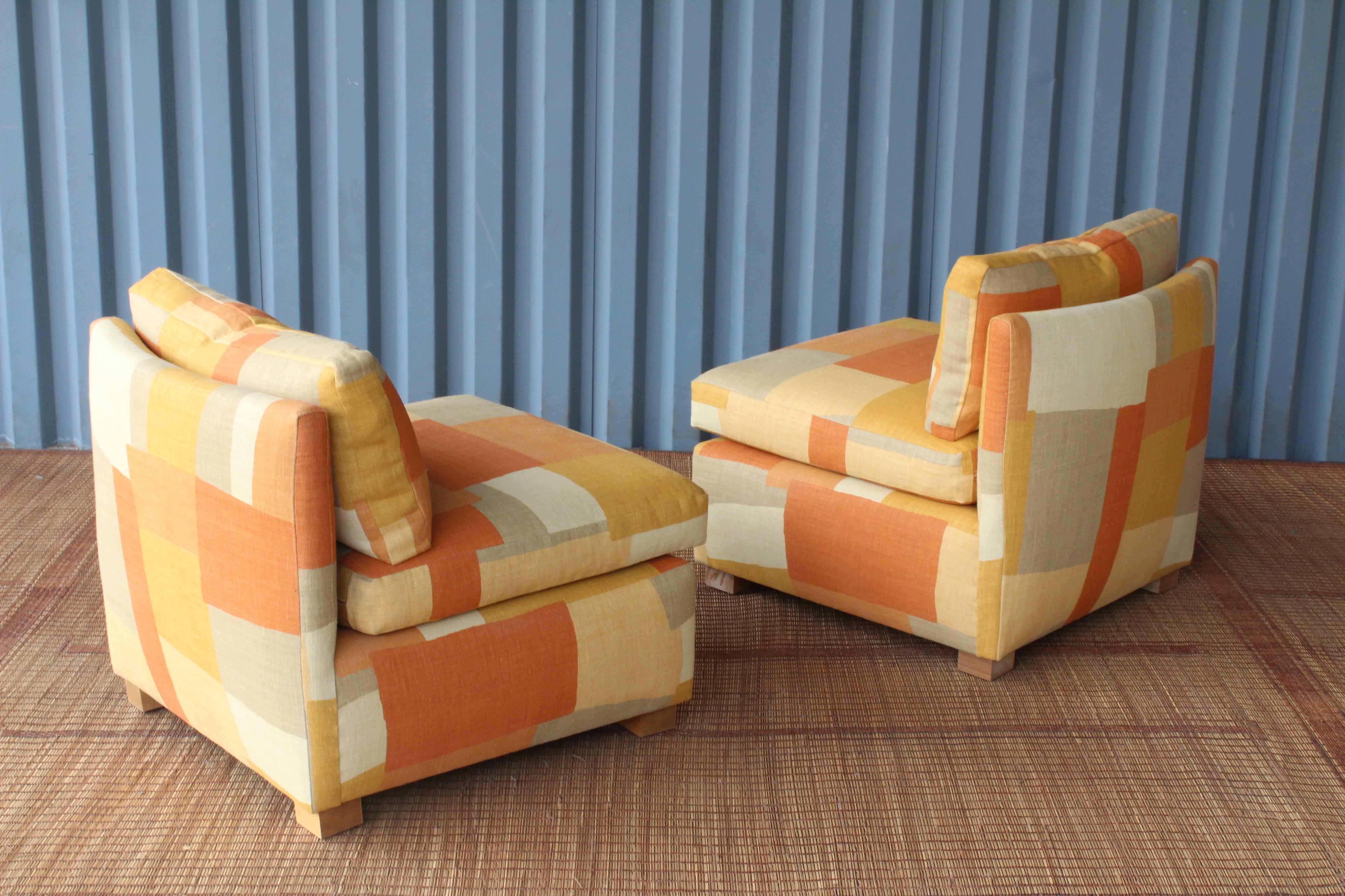 Late 20th Century Pair of Slipper Chairs by Milo Baughman for Thayer Coggin