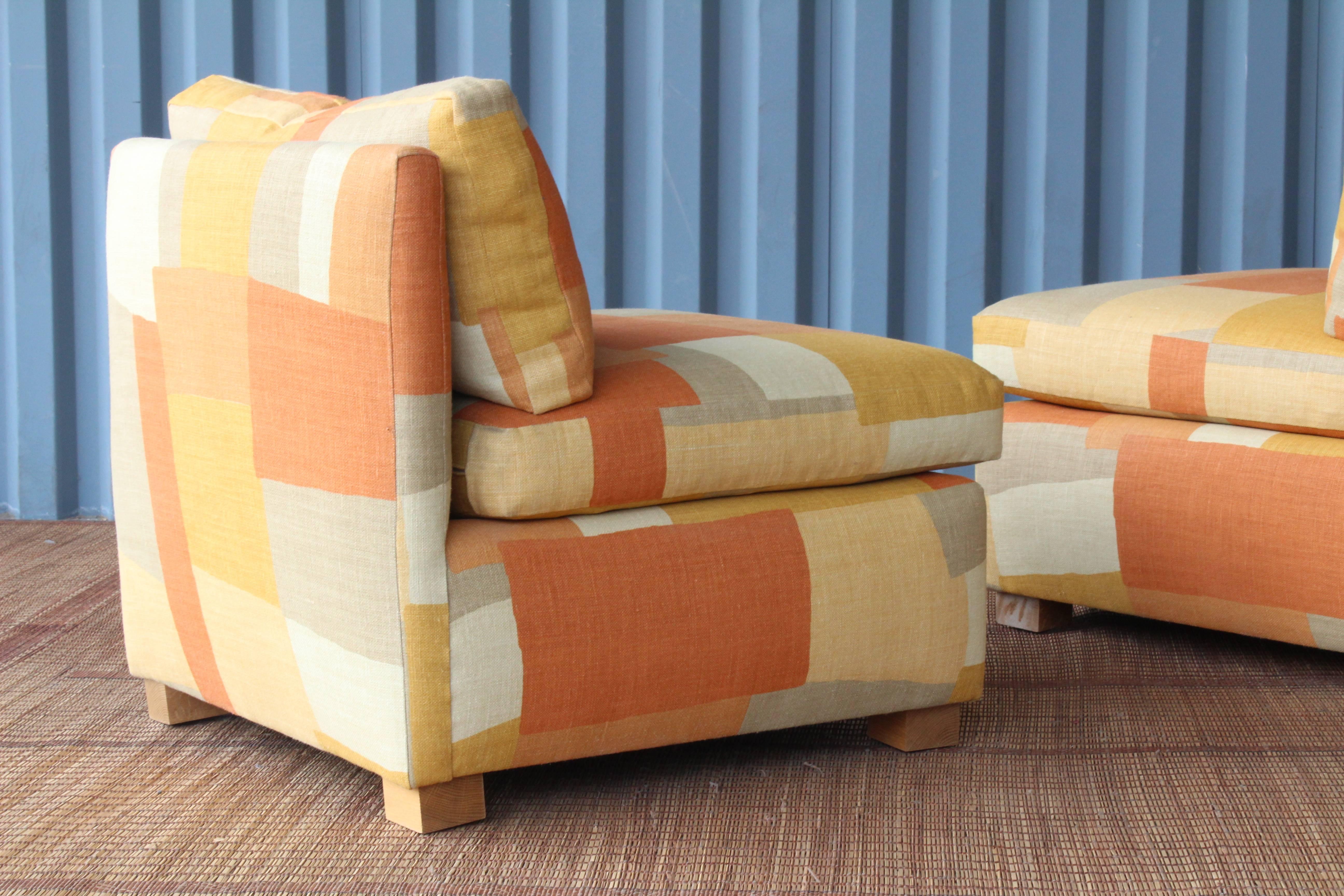Pair of Slipper Chairs by Milo Baughman for Thayer Coggin 1