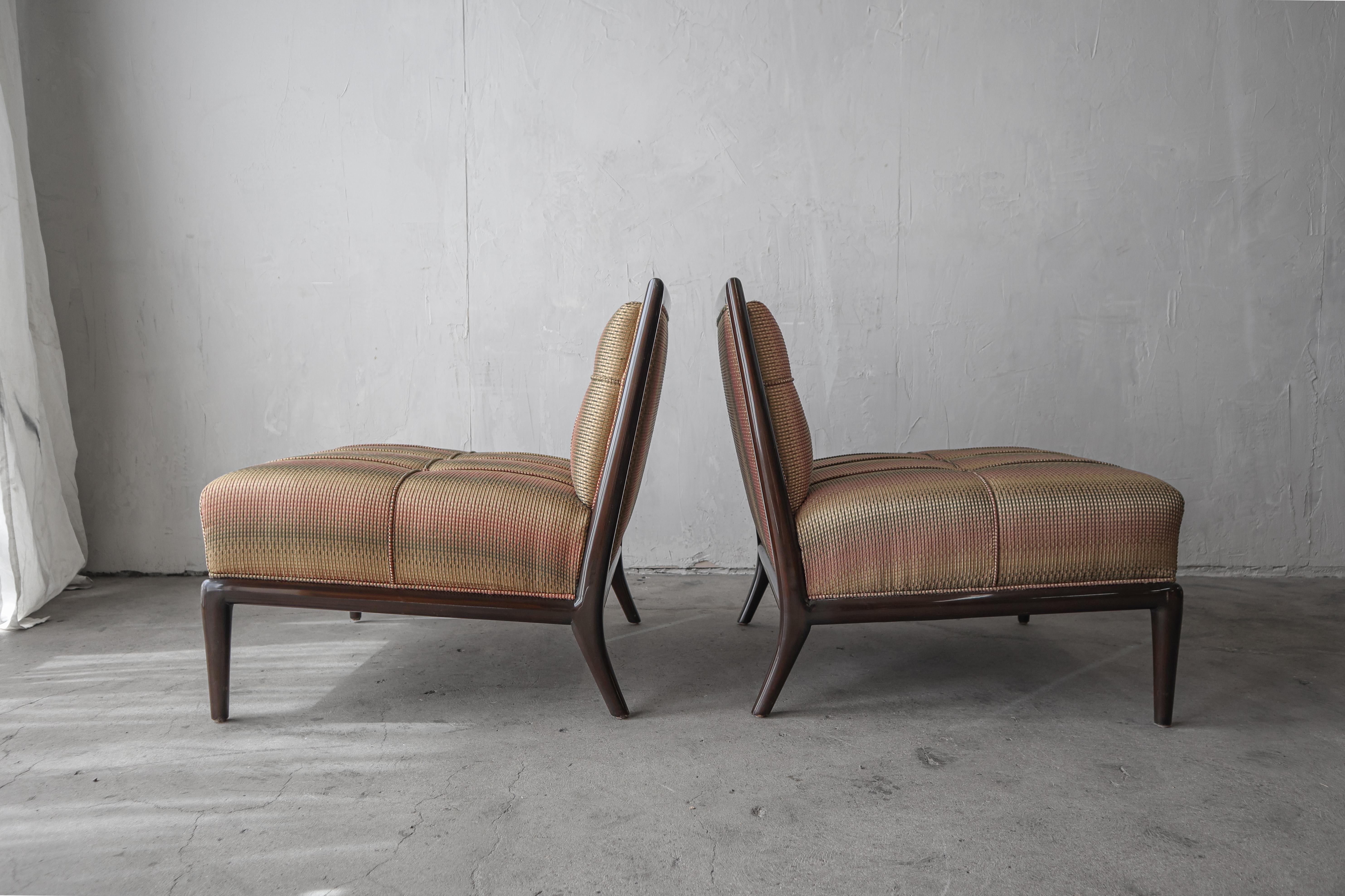 Mid-Century Modern Pair of Slipper Chairs by Nancy Corzine