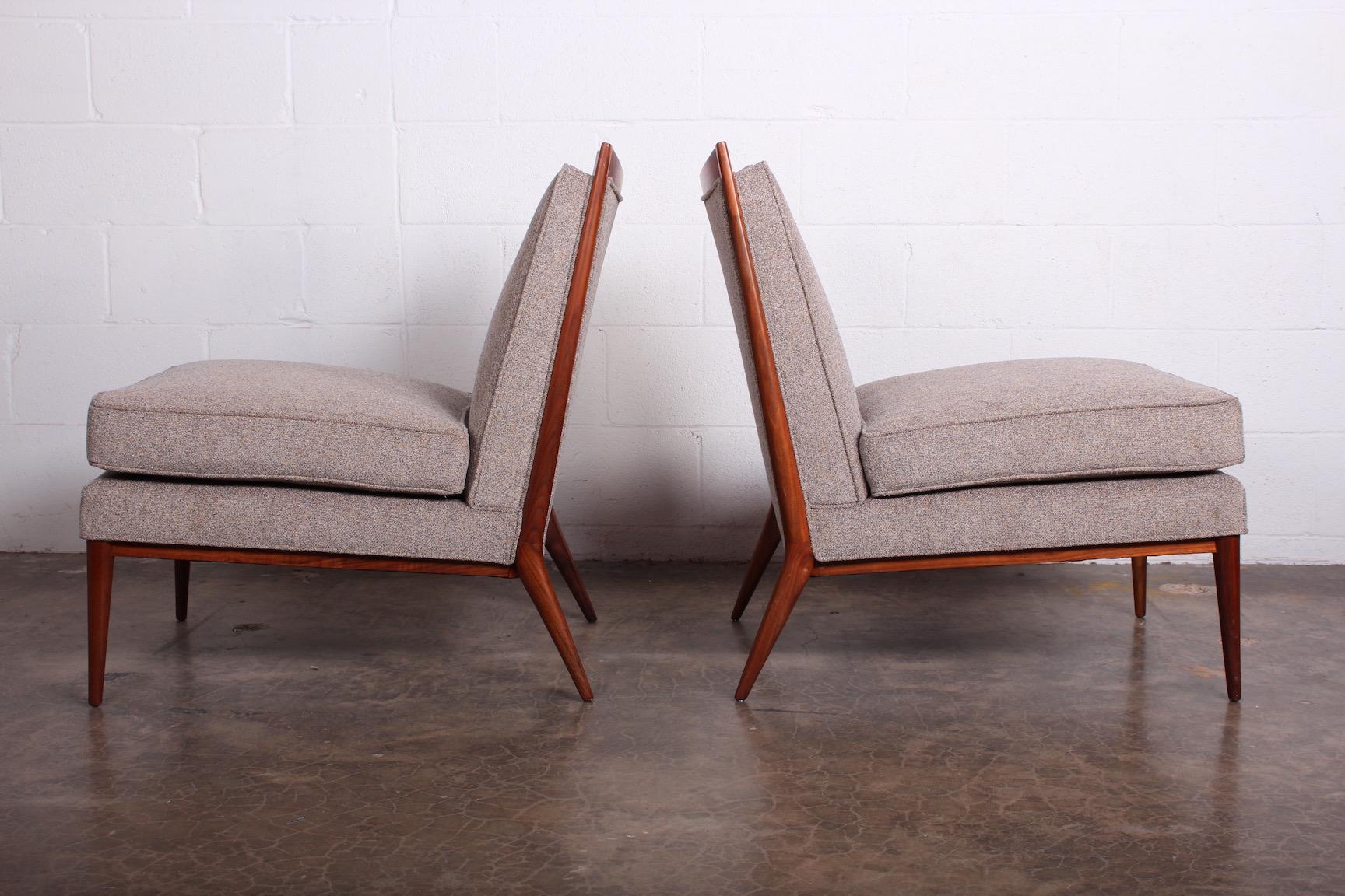 Mid-20th Century Pair of Slipper Chairs by Paul McCobb