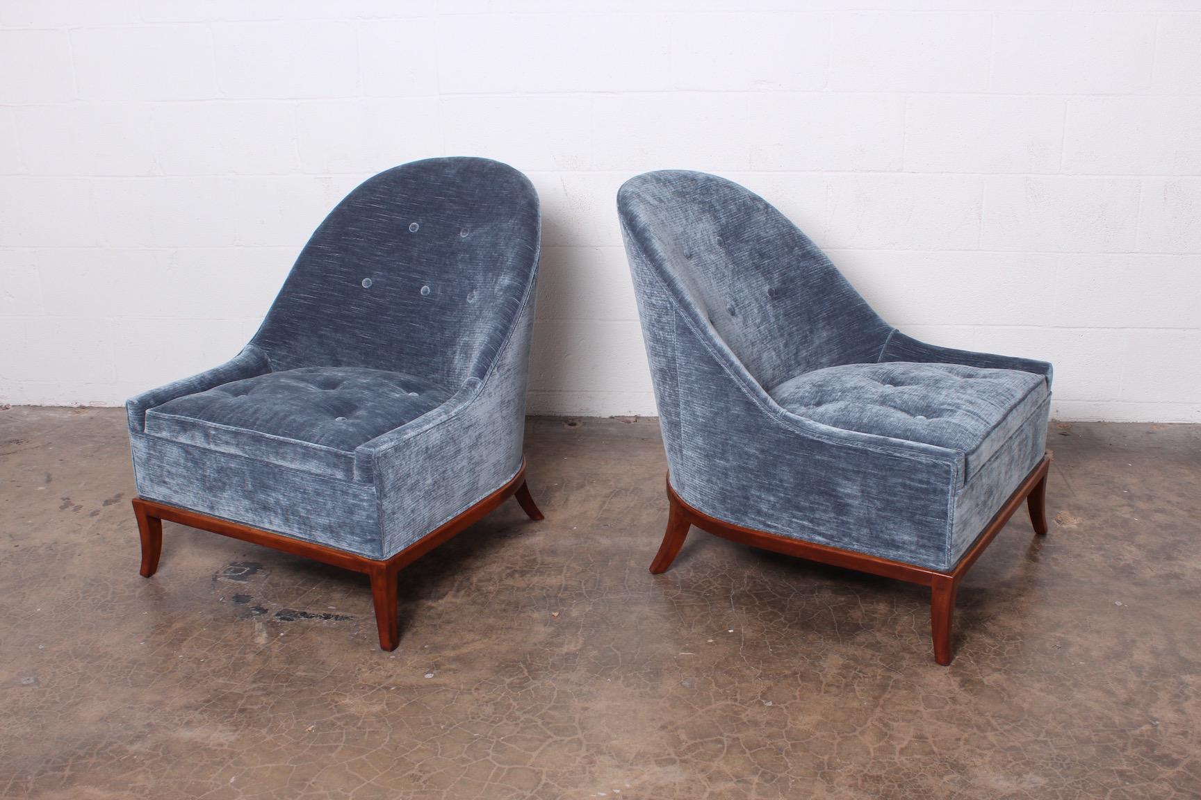 Pair of Slipper Chairs by T.H. Robsjohn-Gibbings for Widdicomb 1
