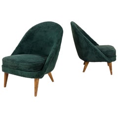 Pair of Slipper Chairs, circa 1940, France