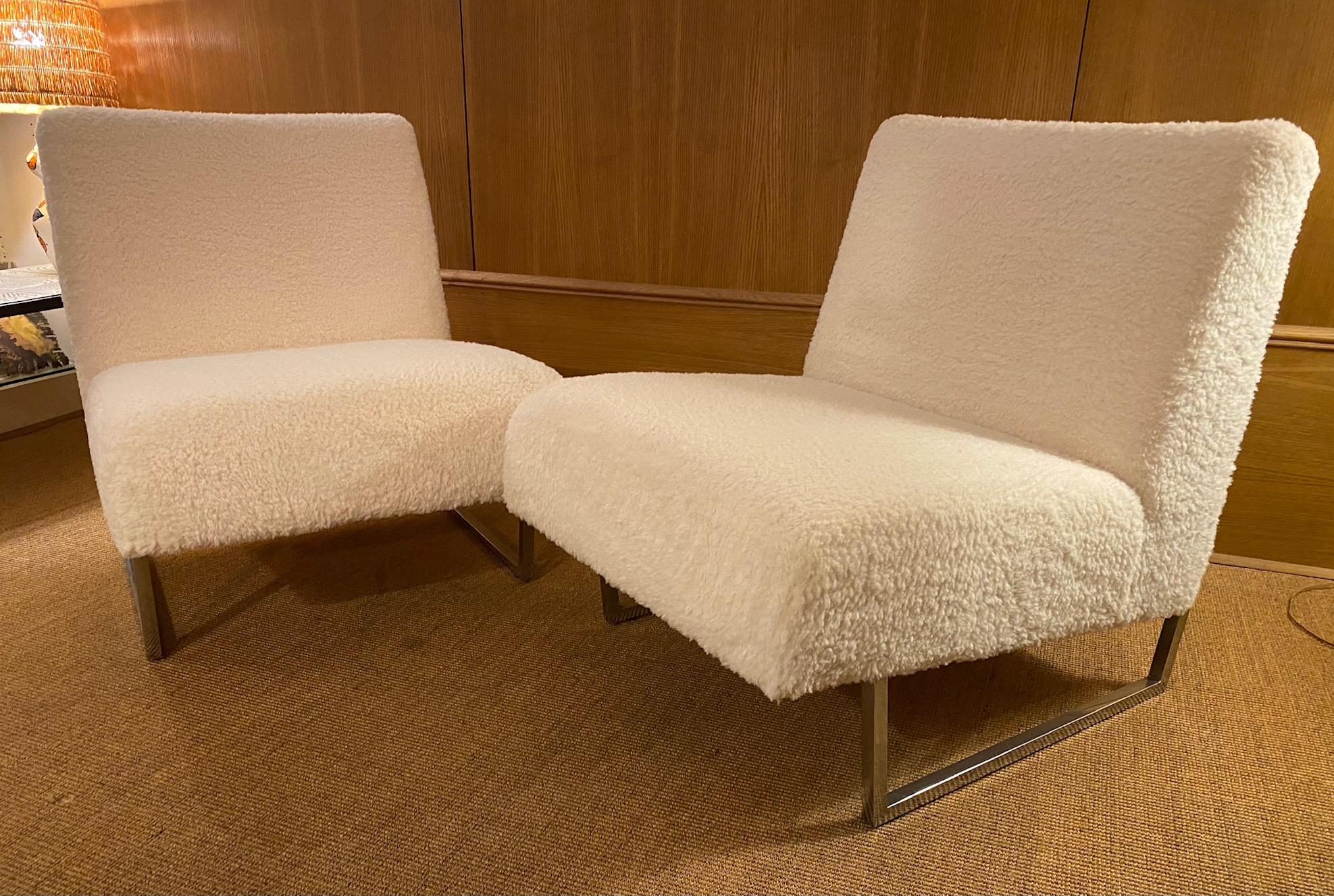 Paar Slipper-Stühle „Courchevel“ von Pierre Guariche, Frankreich, 1959 (Französisch)