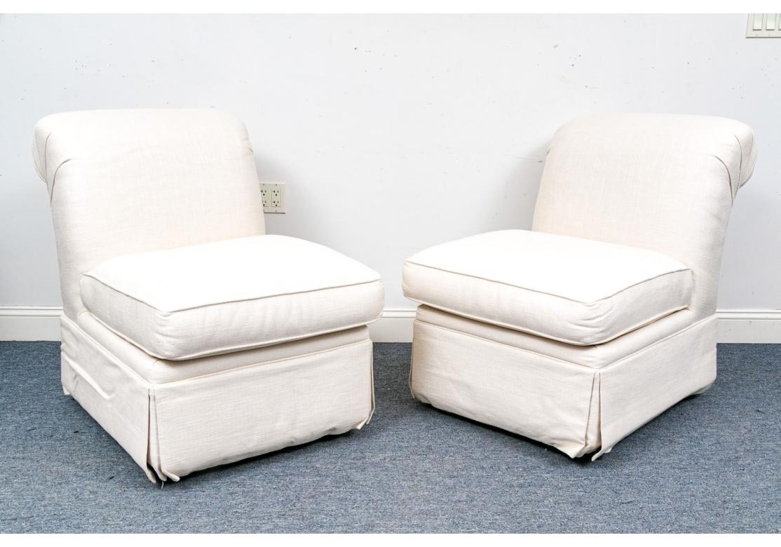 20th Century Pair Of Slipper Chairs In Billy Baldwin Style