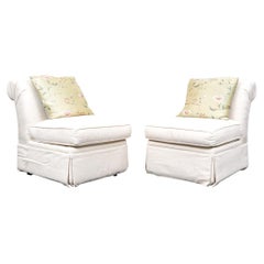 Pair Of Slipper Chairs In Billy Baldwin Style