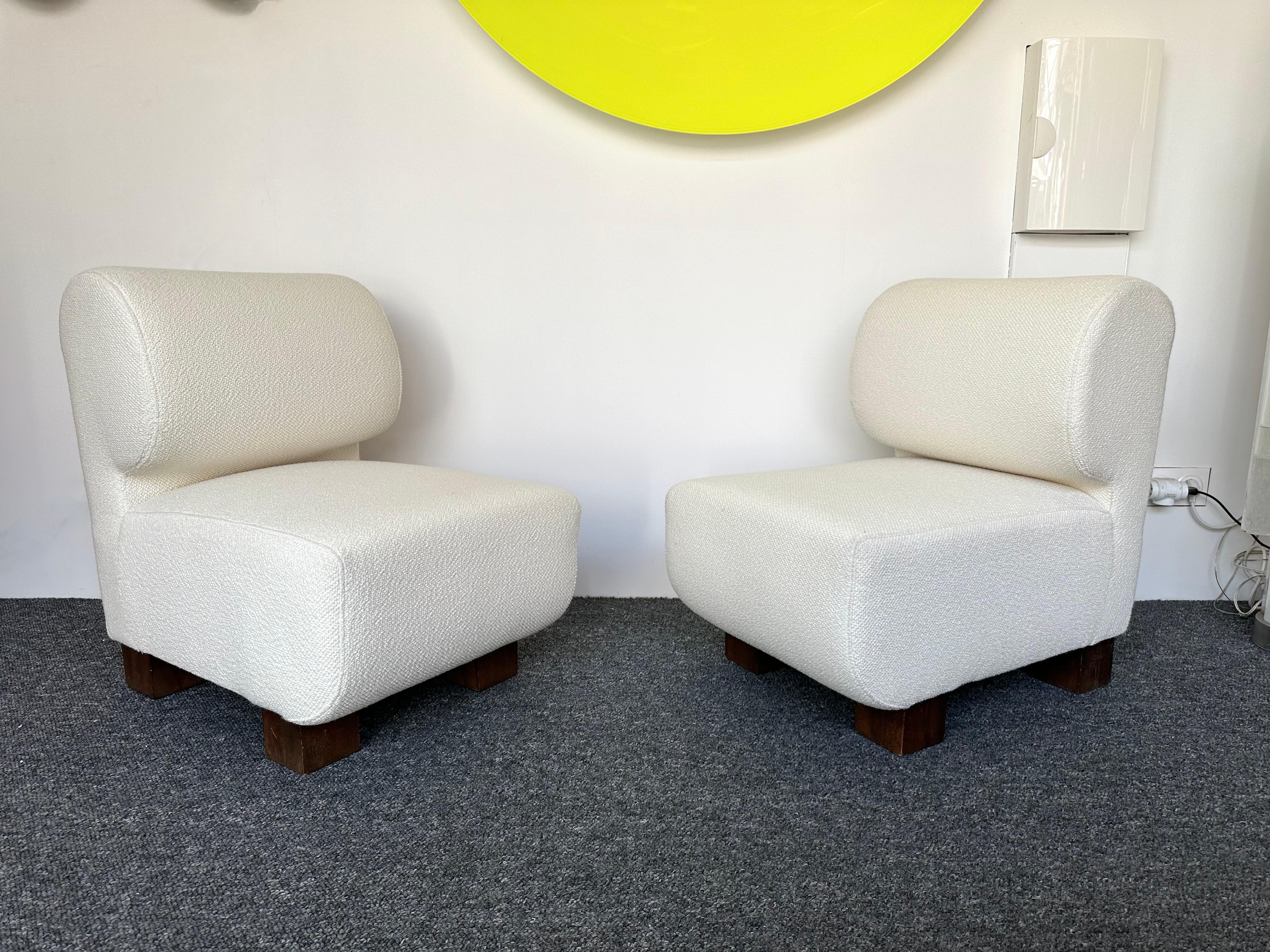 Pair of Slipper Chairs P, Italy, 1970s For Sale 3