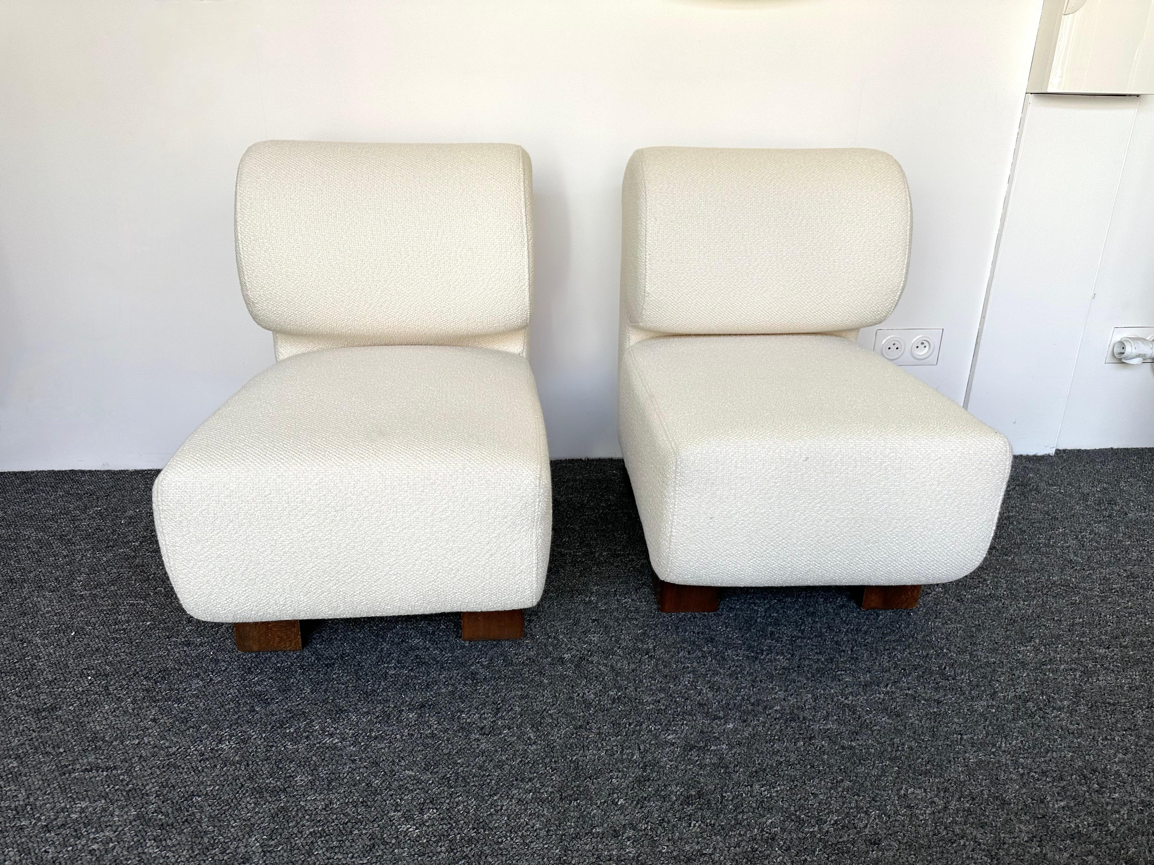 Pair of Slipper Chairs P, Italy, 1970s For Sale 6