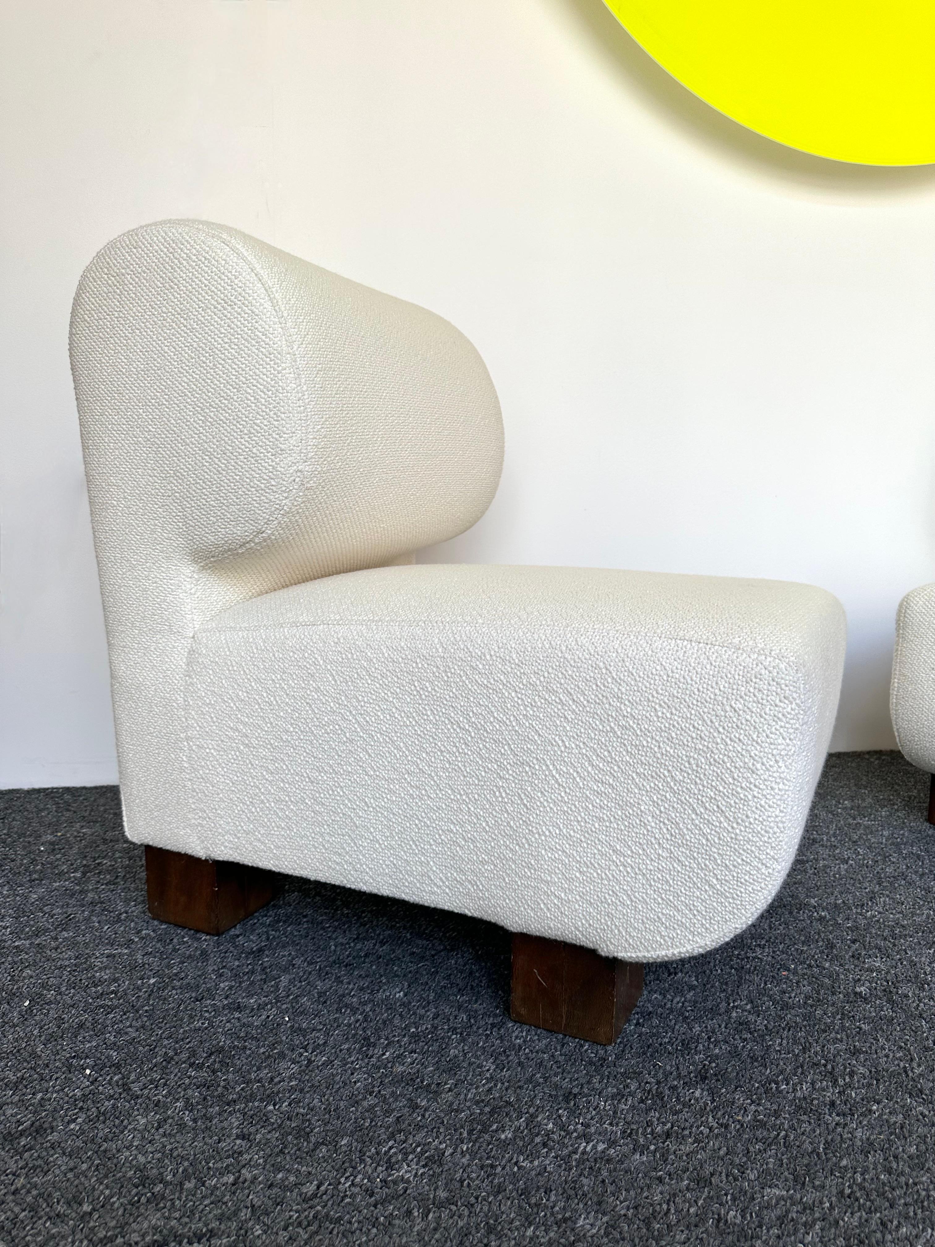 Pair of Slipper Chairs P, Italy, 1970s In Good Condition For Sale In SAINT-OUEN, FR