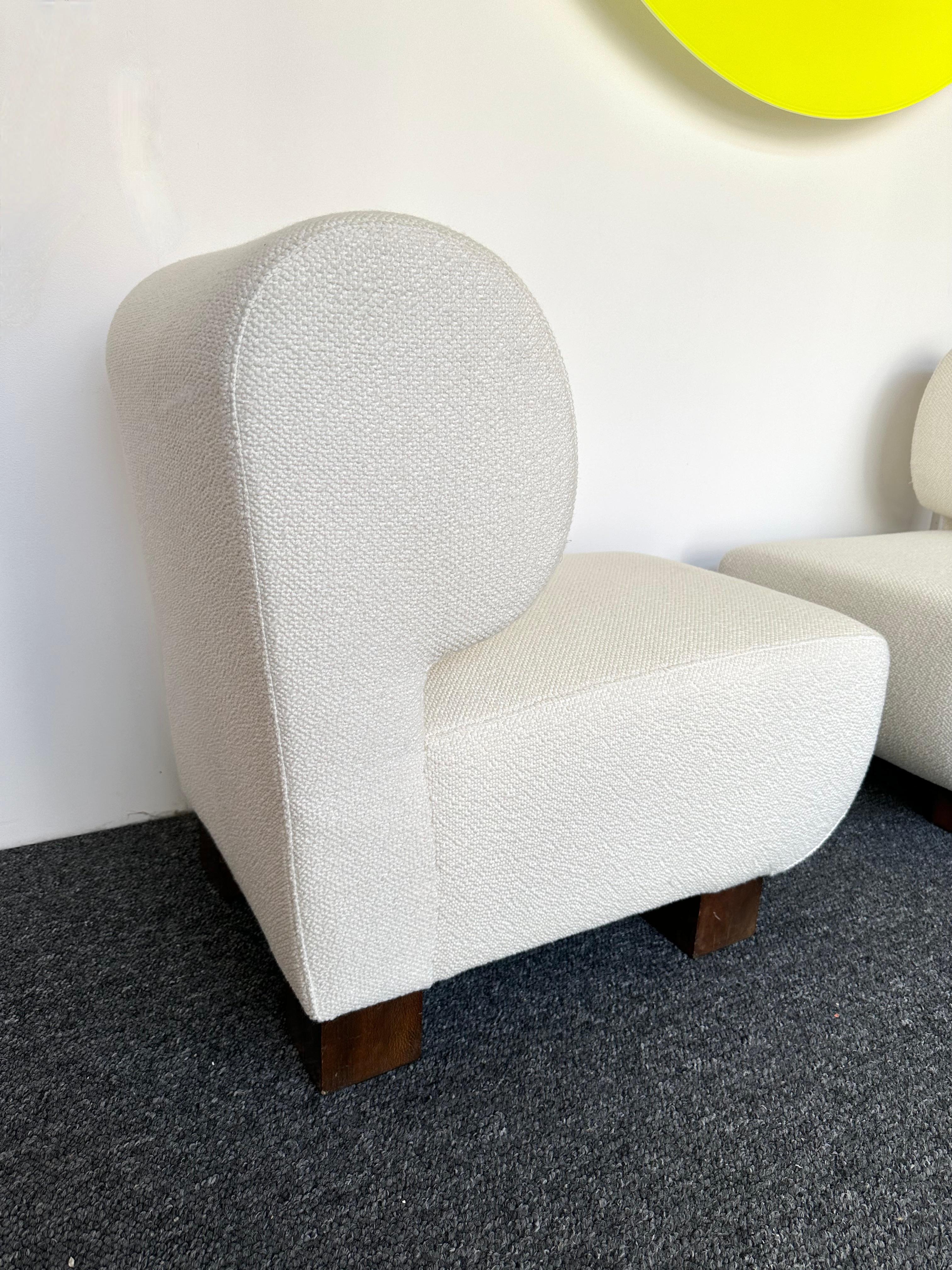 Late 20th Century Pair of Slipper Chairs P, Italy, 1970s For Sale