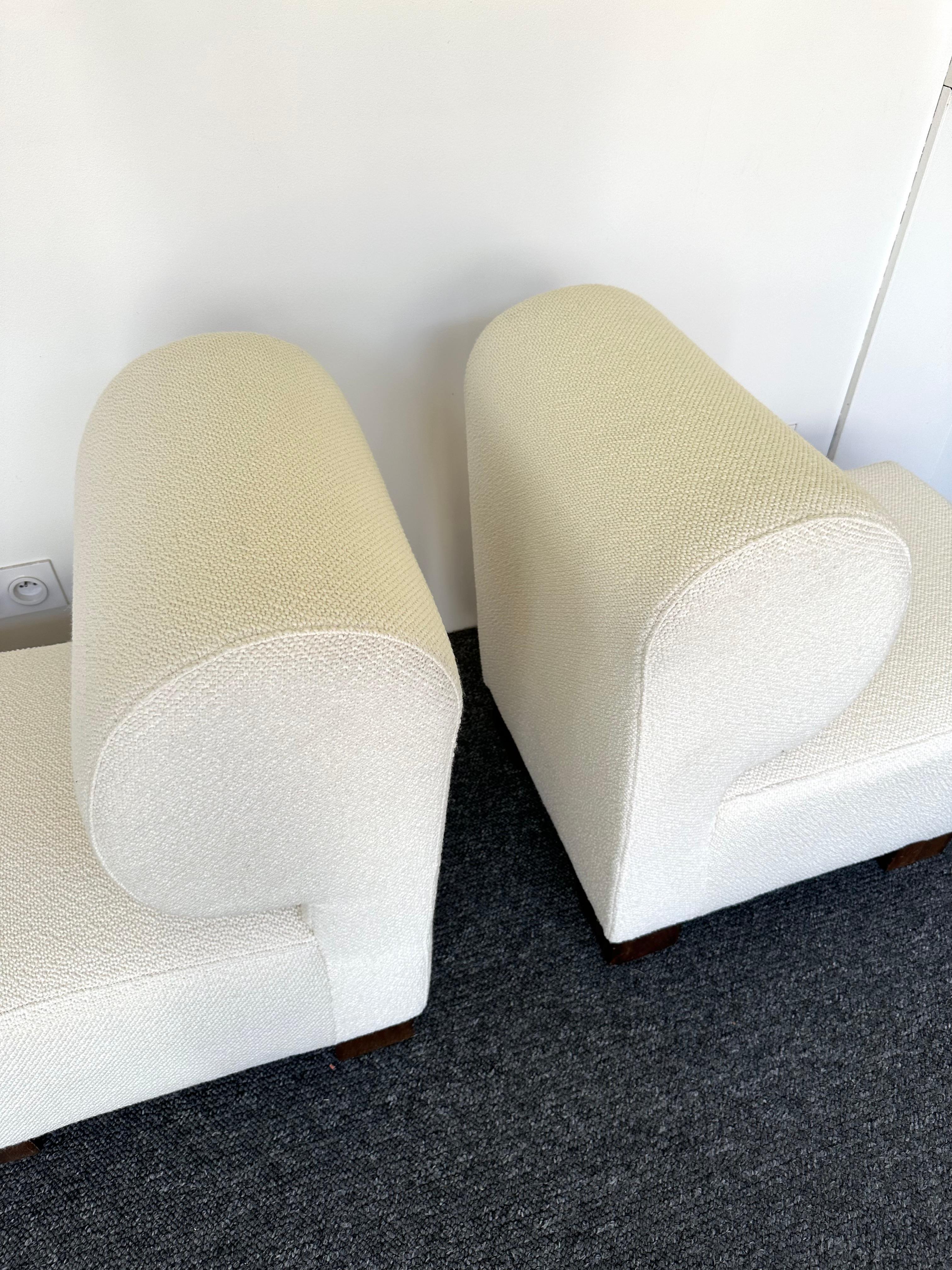 Pair of Slipper Chairs P, Italy, 1970s For Sale 2