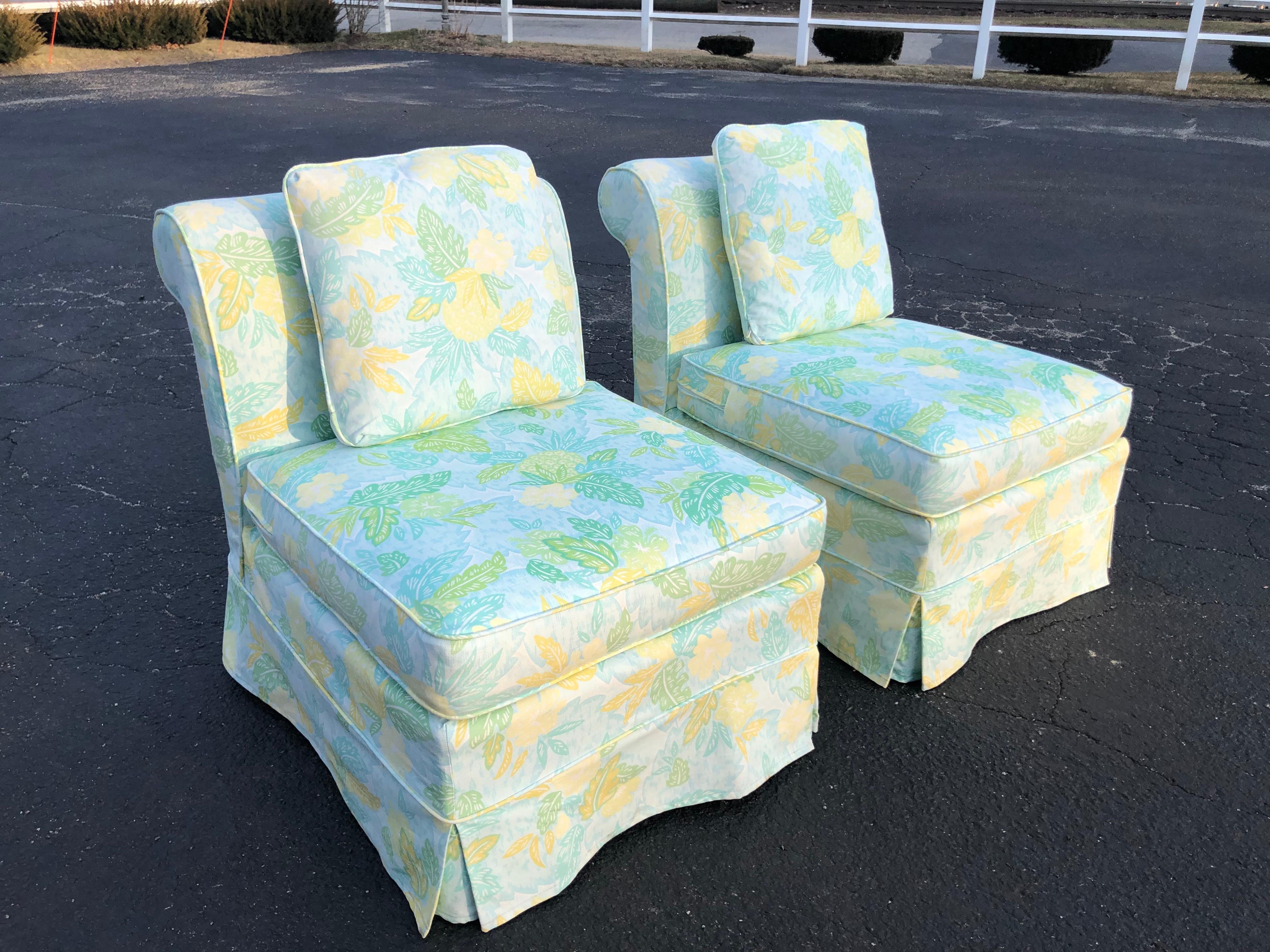 Pair of Slipper Chairs with Cushion 4