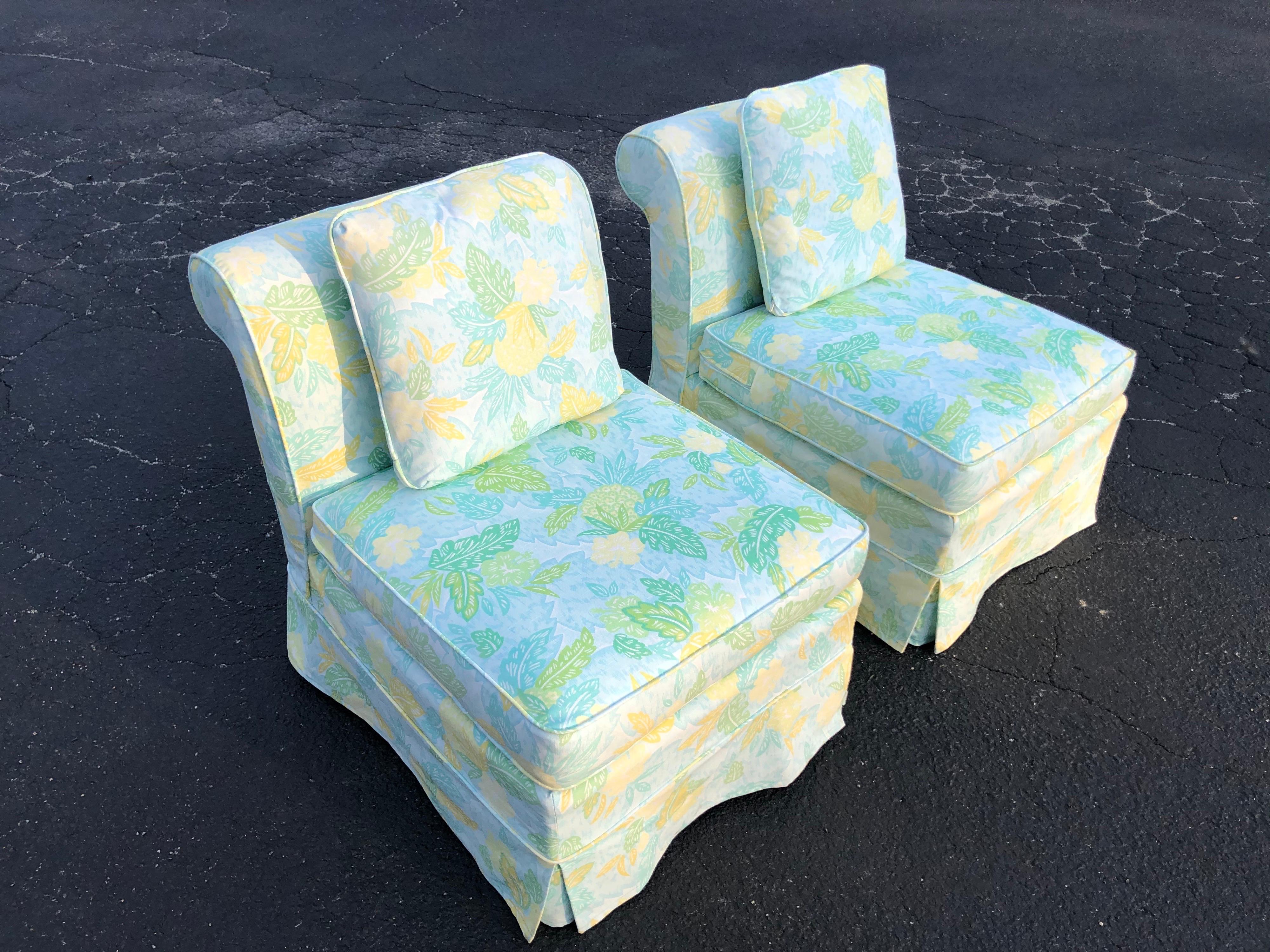 Pair of Slipper Chairs with Cushion 7