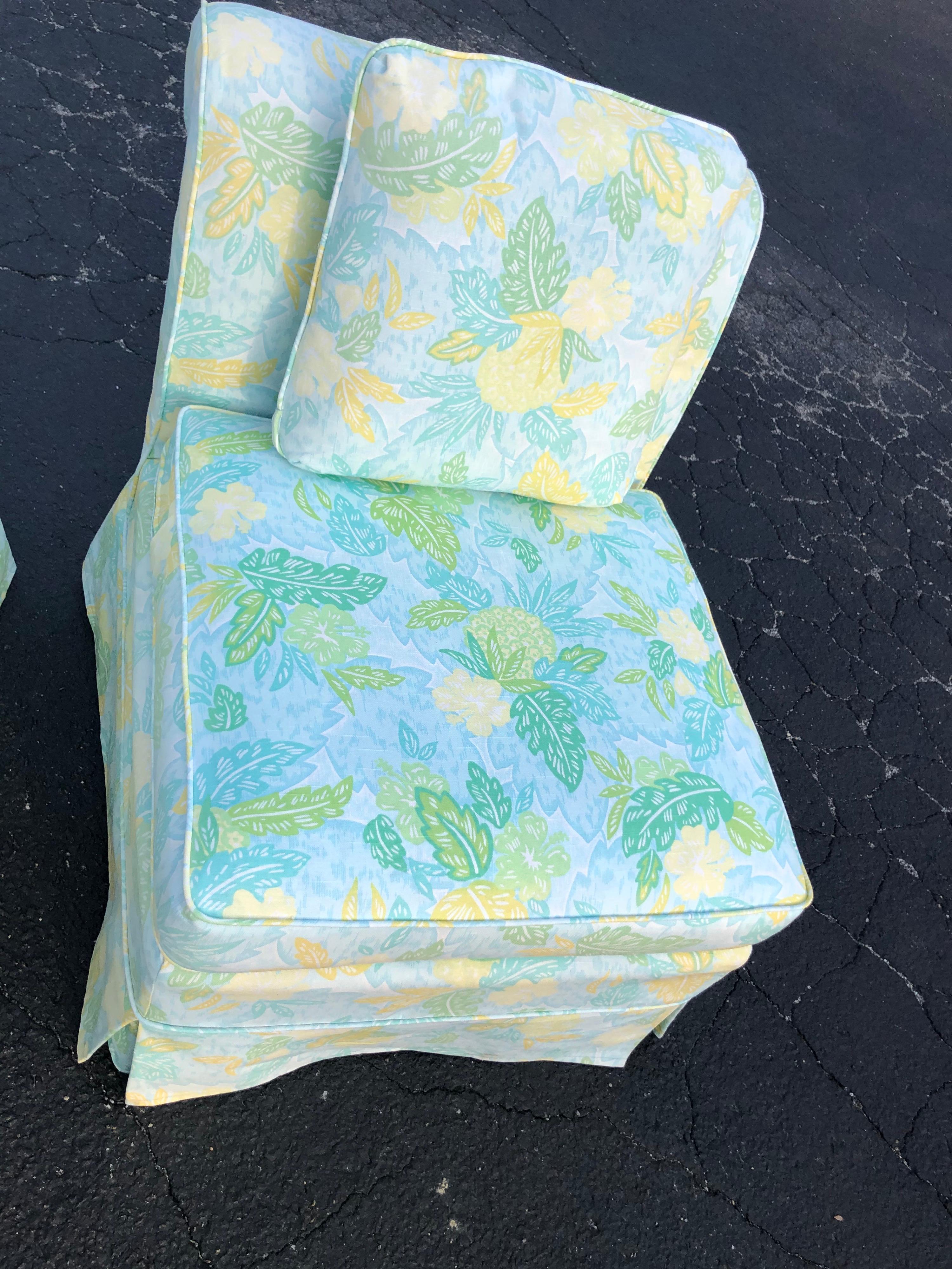 Pair of Slipper Chairs with Cushion 12