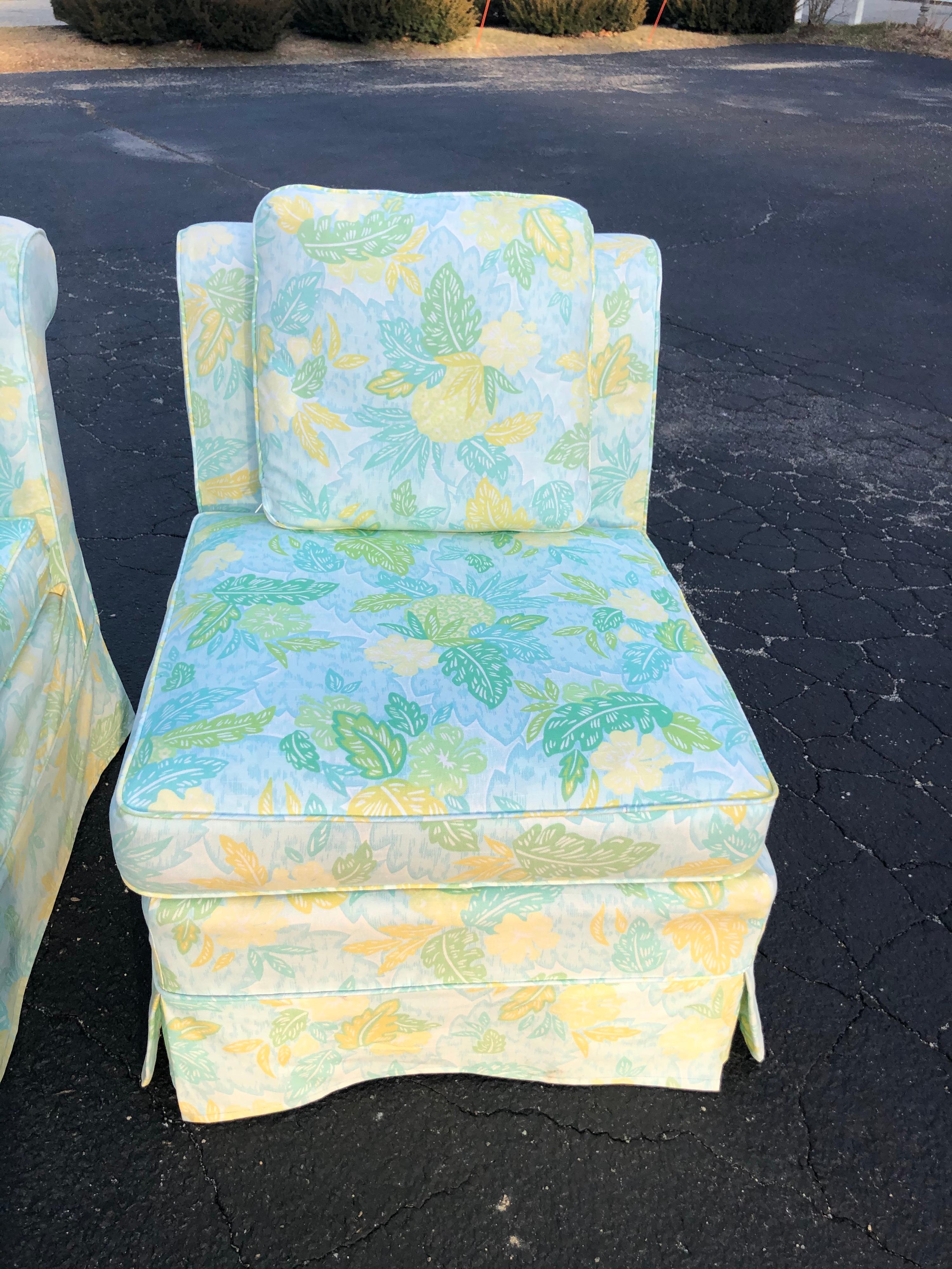 Pair of Slipper Chairs with Cushion 14