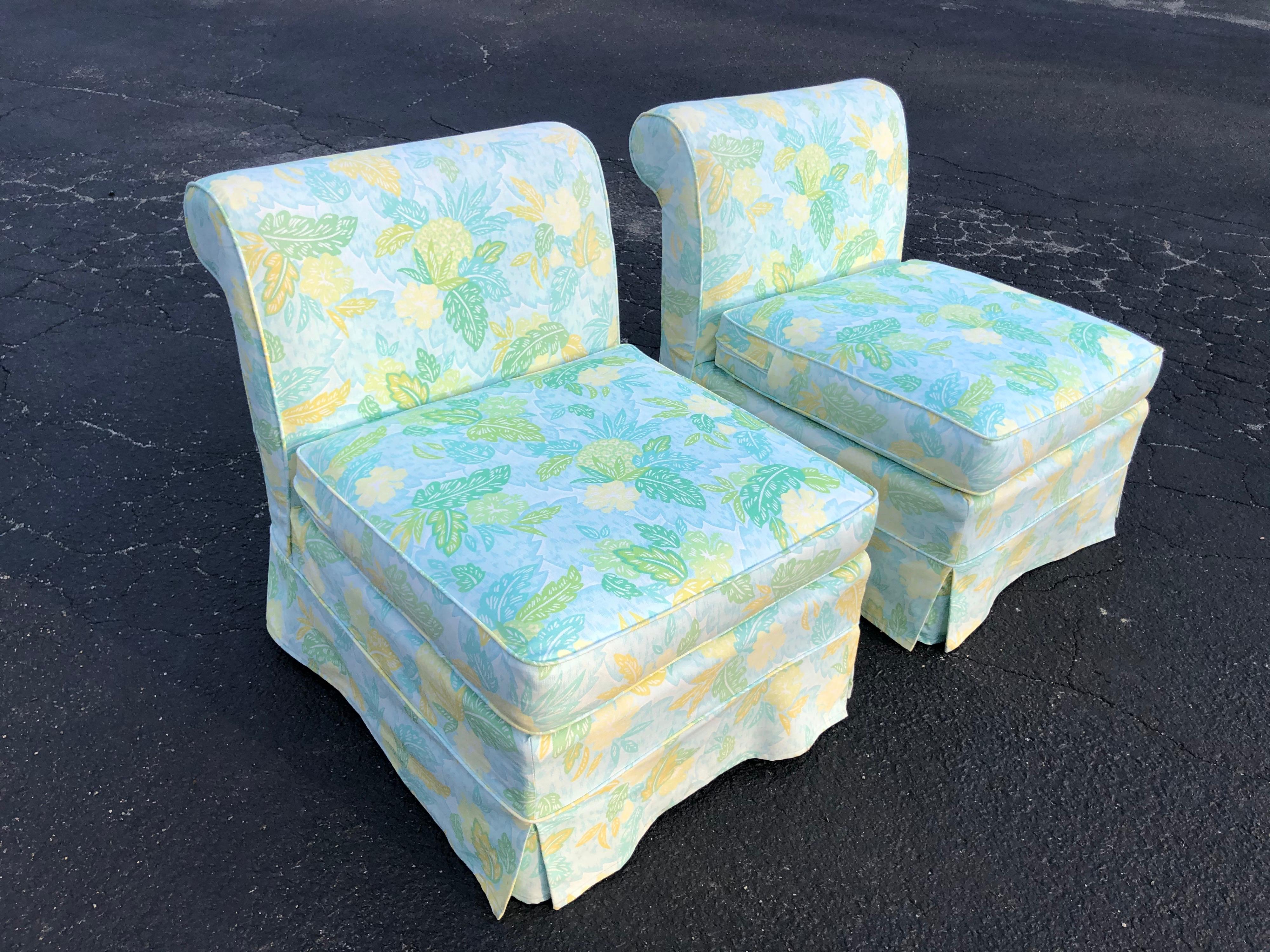 Pair of Slipper Chairs with Cushion 2
