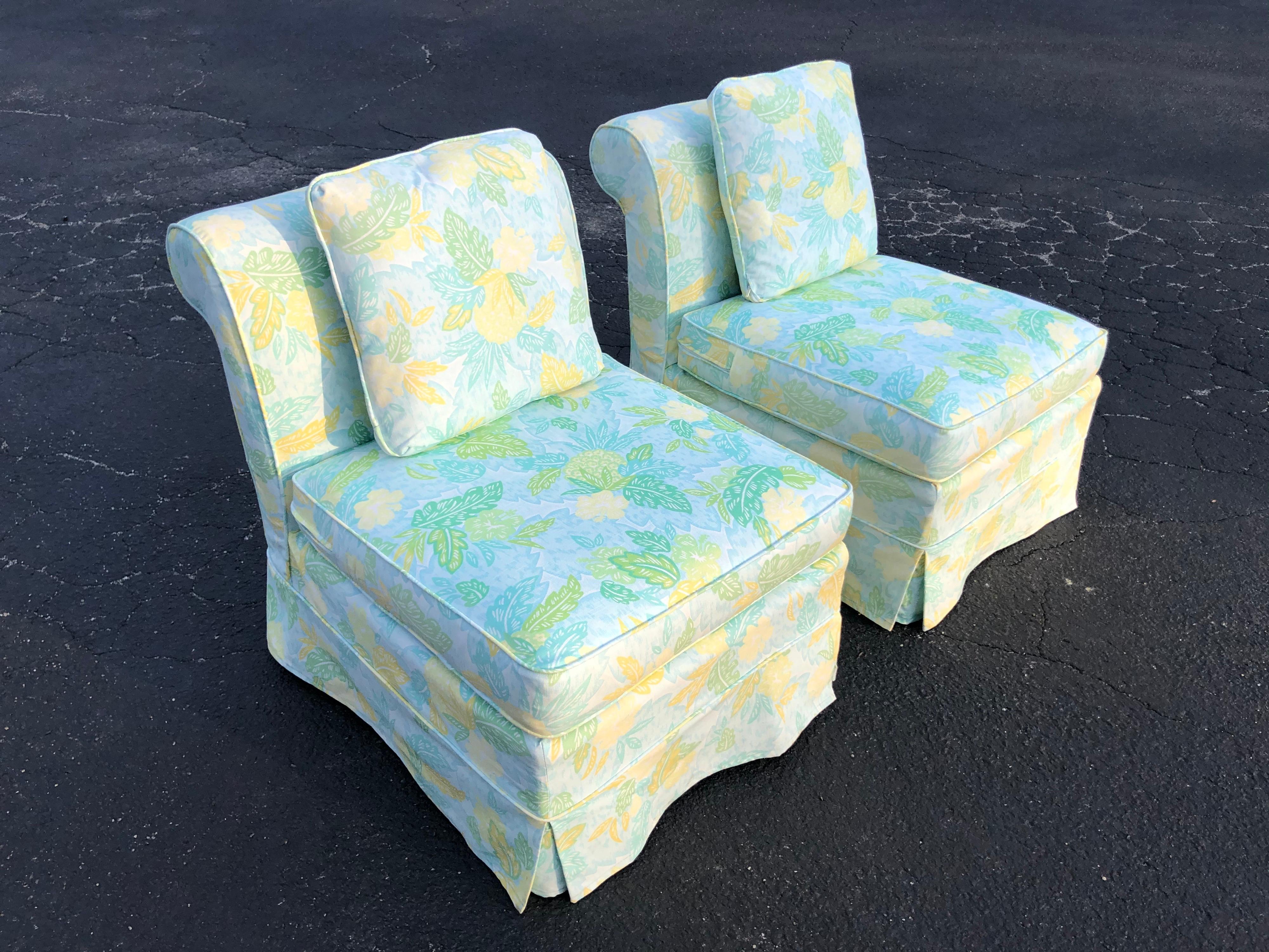 Pair of Slipper Chairs with Cushion 3