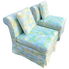 Paire de chaises pantoufles avec coussin