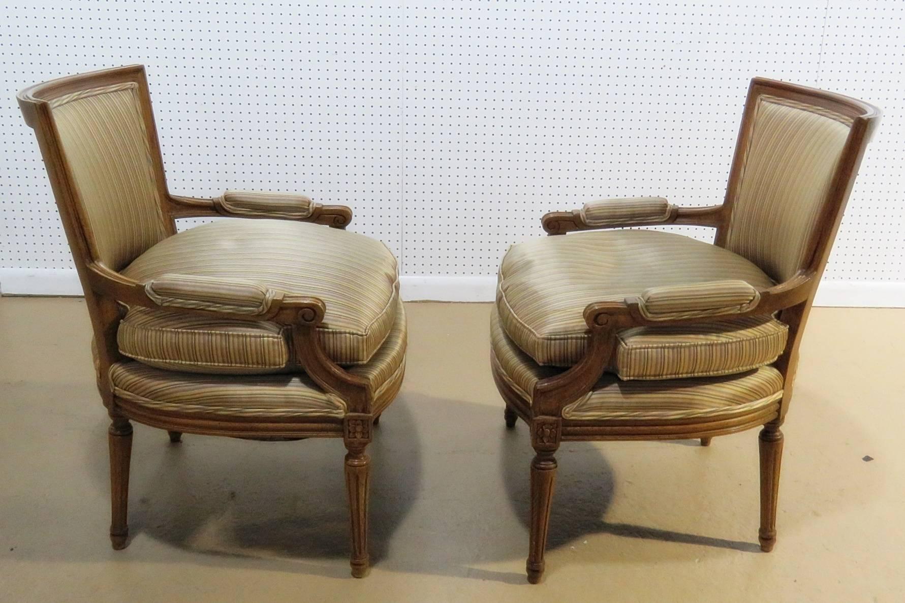20th Century Pair of Sloane Louis XVI Style Armchairs