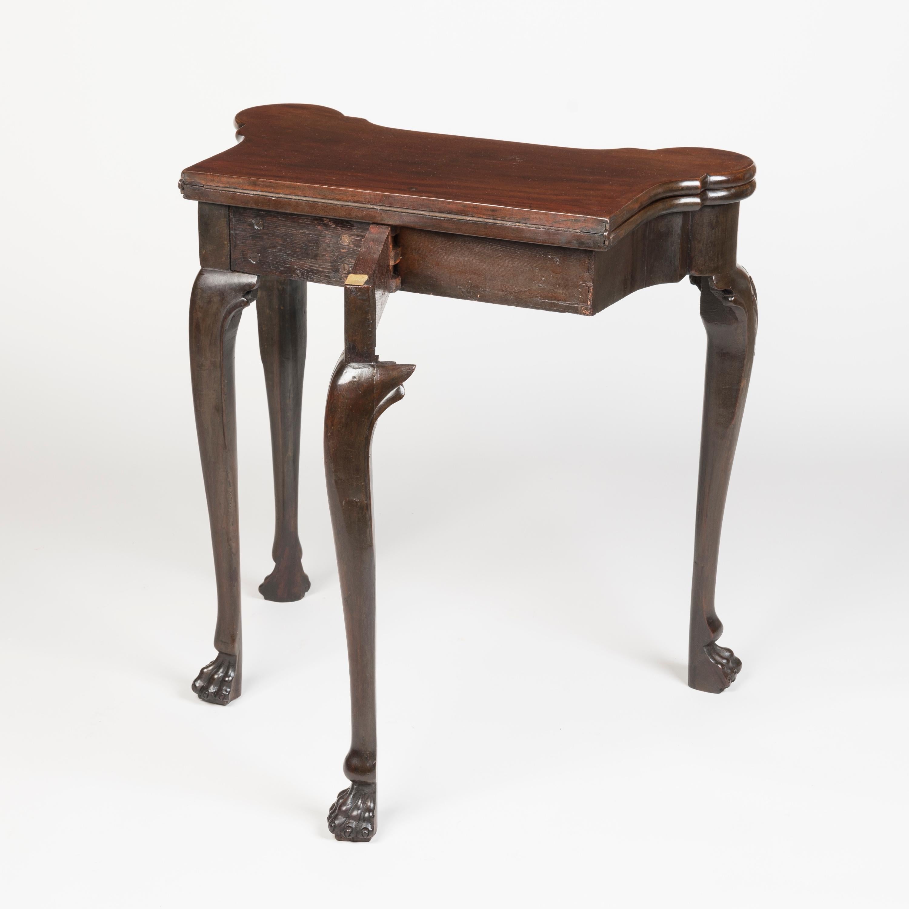 Irish Pair of Small 18th Century George II Mahogany Card Tables For Sale