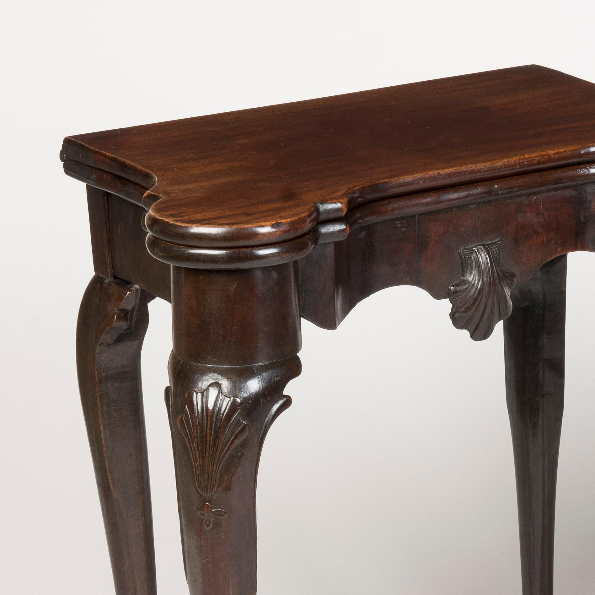 Pair of Small 18th Century George II Mahogany Card Tables For Sale 2