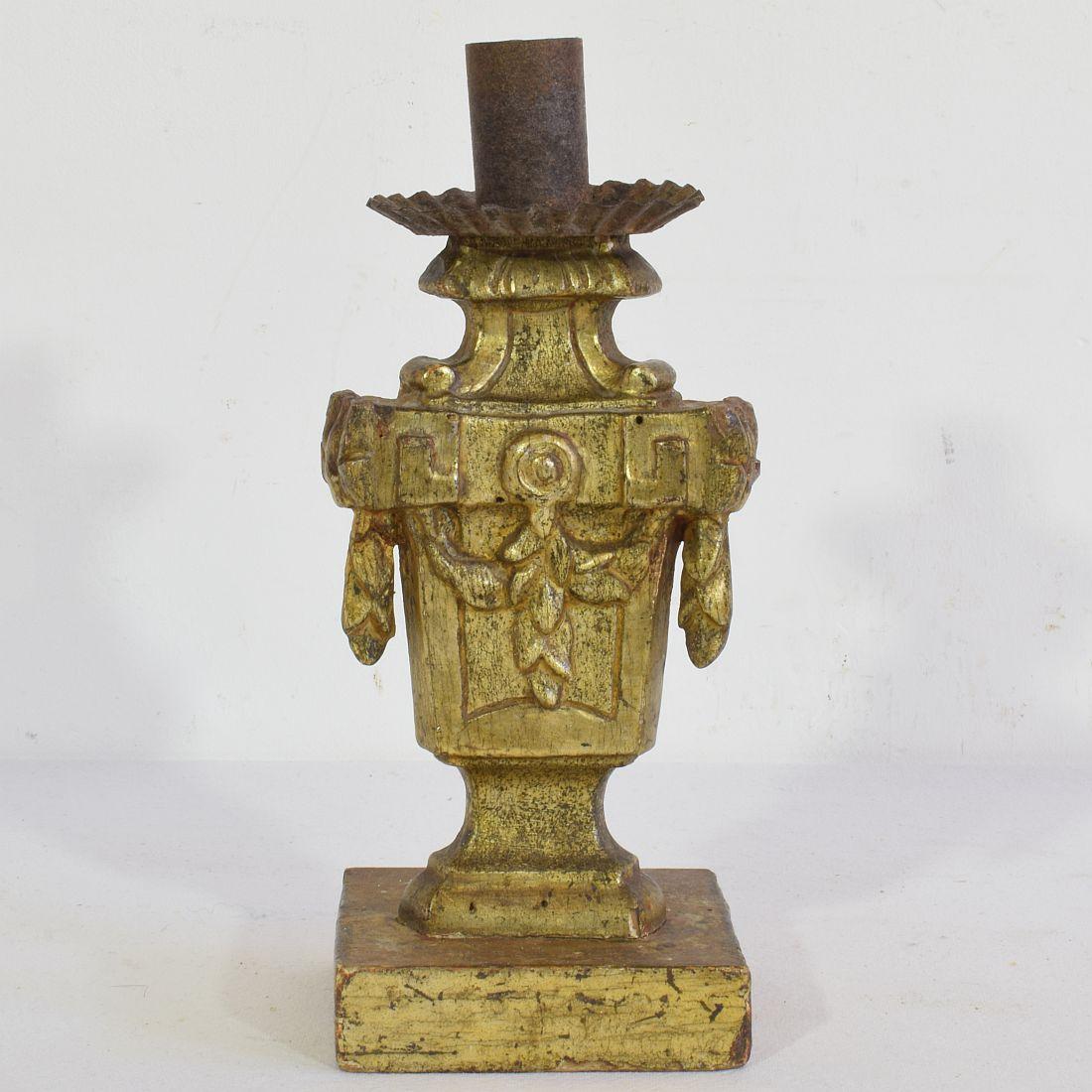 Pair of Small 18th Century Italian Neoclassical Candleholders / Candlesticks For Sale 7
