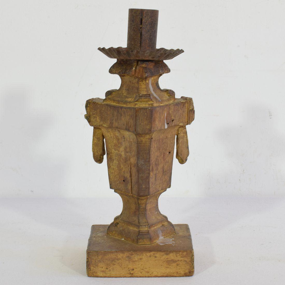 Pair of Small 18th Century Italian Neoclassical Candleholders / Candlesticks For Sale 8