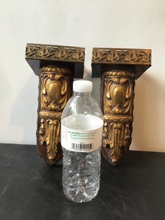Pair of Small 1920s Classical Wall Shelves