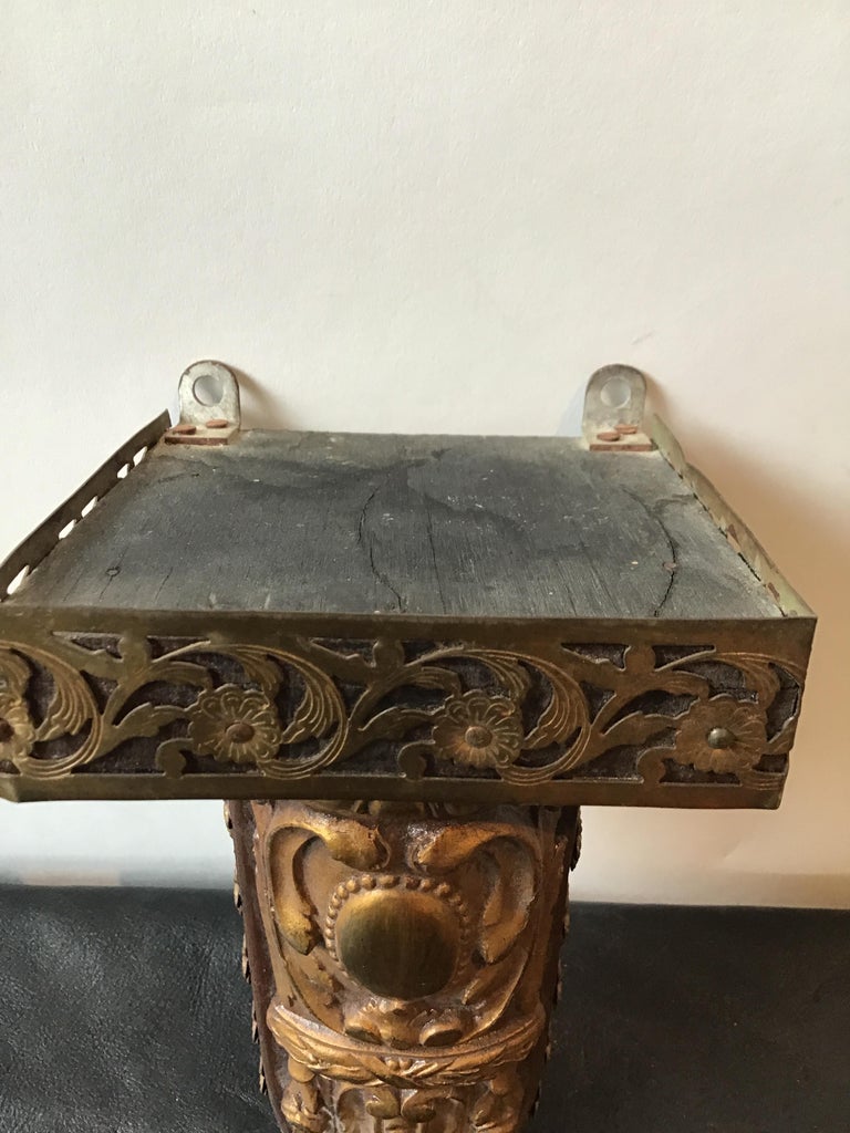 Pair of Small 1920s Classical Wall Shelves For Sale at 1stDibs