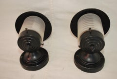 Pair of small 1950's outdoor sconces