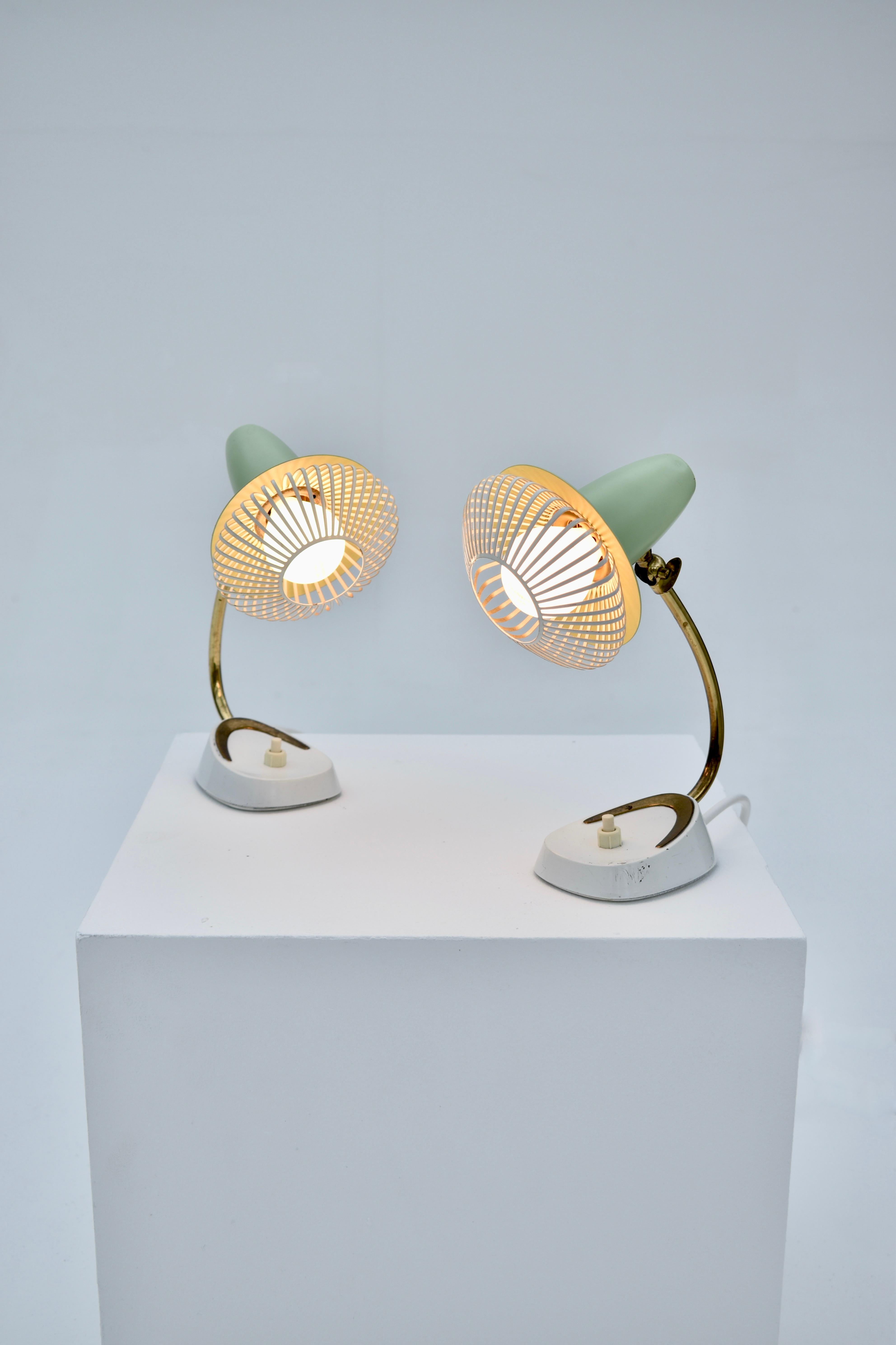 Pair of Small 1950's Table Lamps by Cosack Leuchten 5