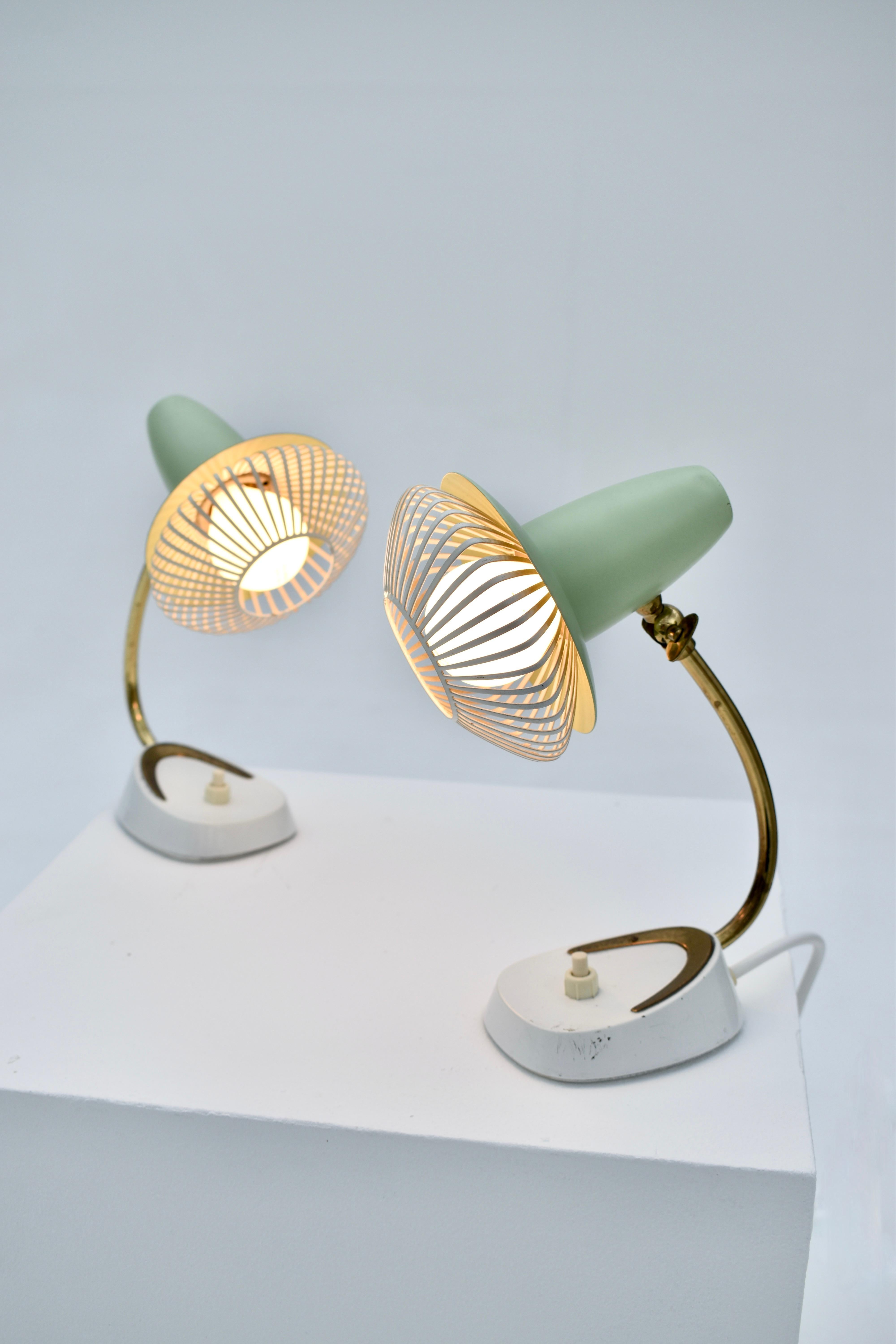 Pair of Small 1950's Table Lamps by Cosack Leuchten 6