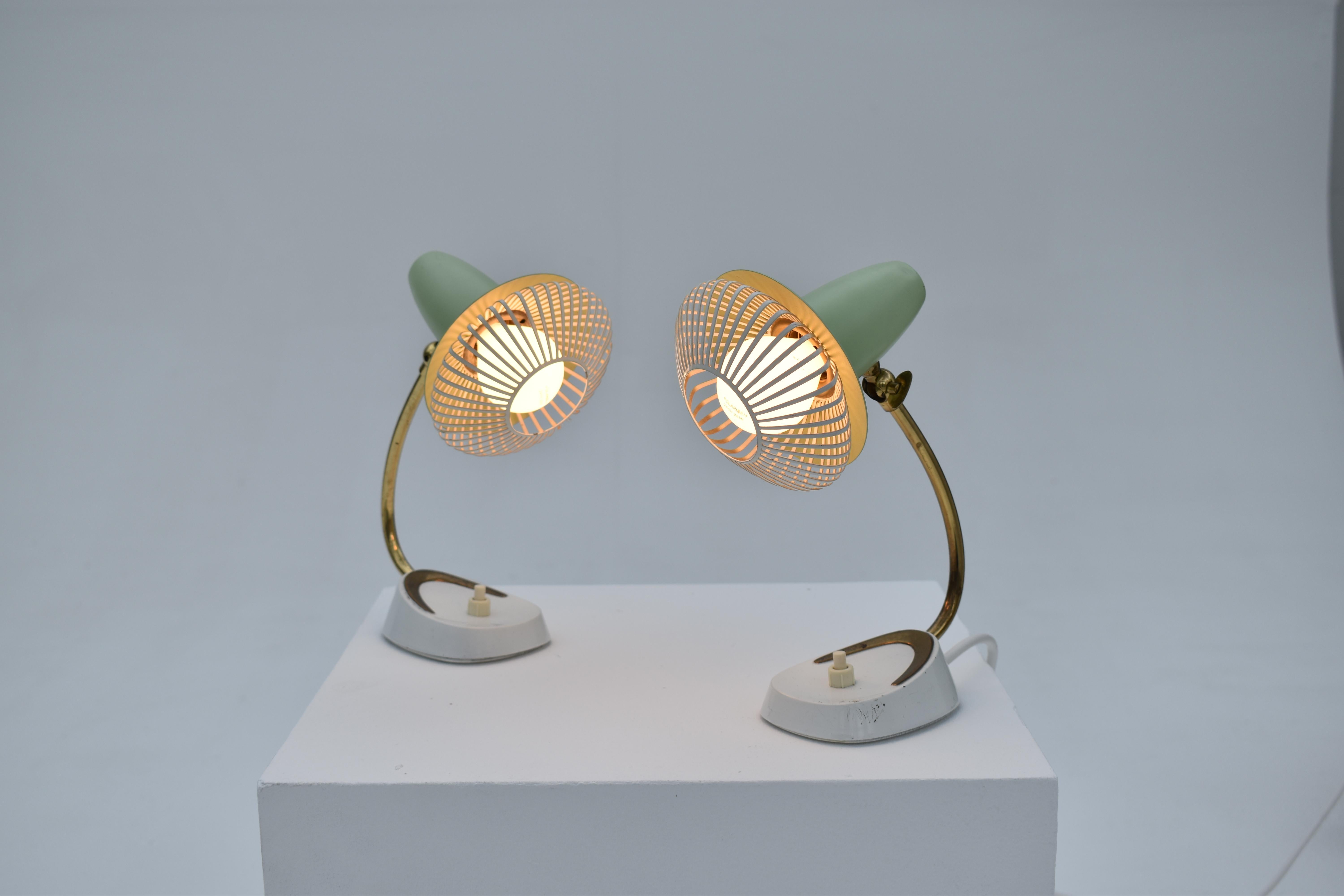 Pair of Small 1950's Table Lamps by Cosack Leuchten 8
