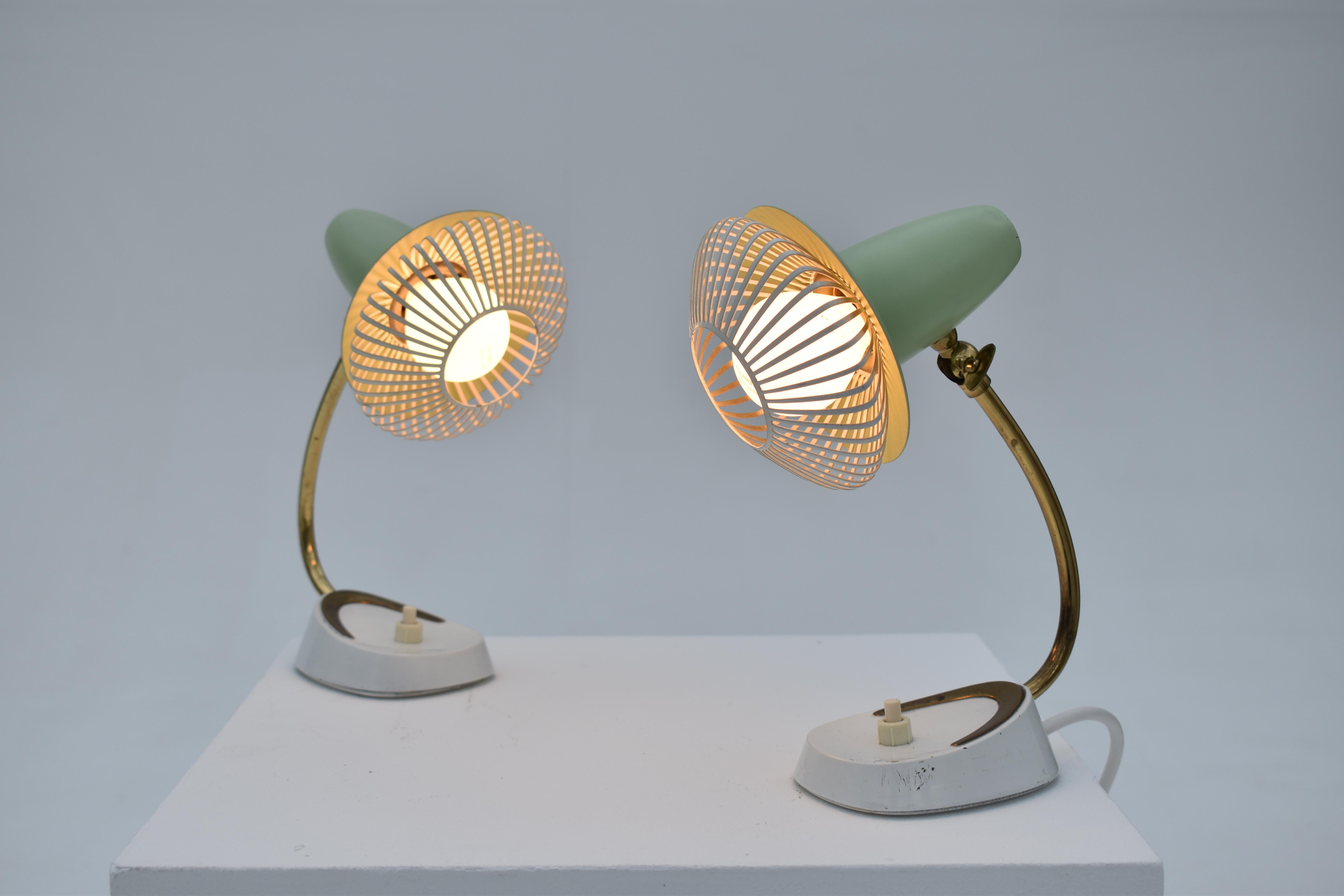 Pair of Small 1950's Table Lamps by Cosack Leuchten 9