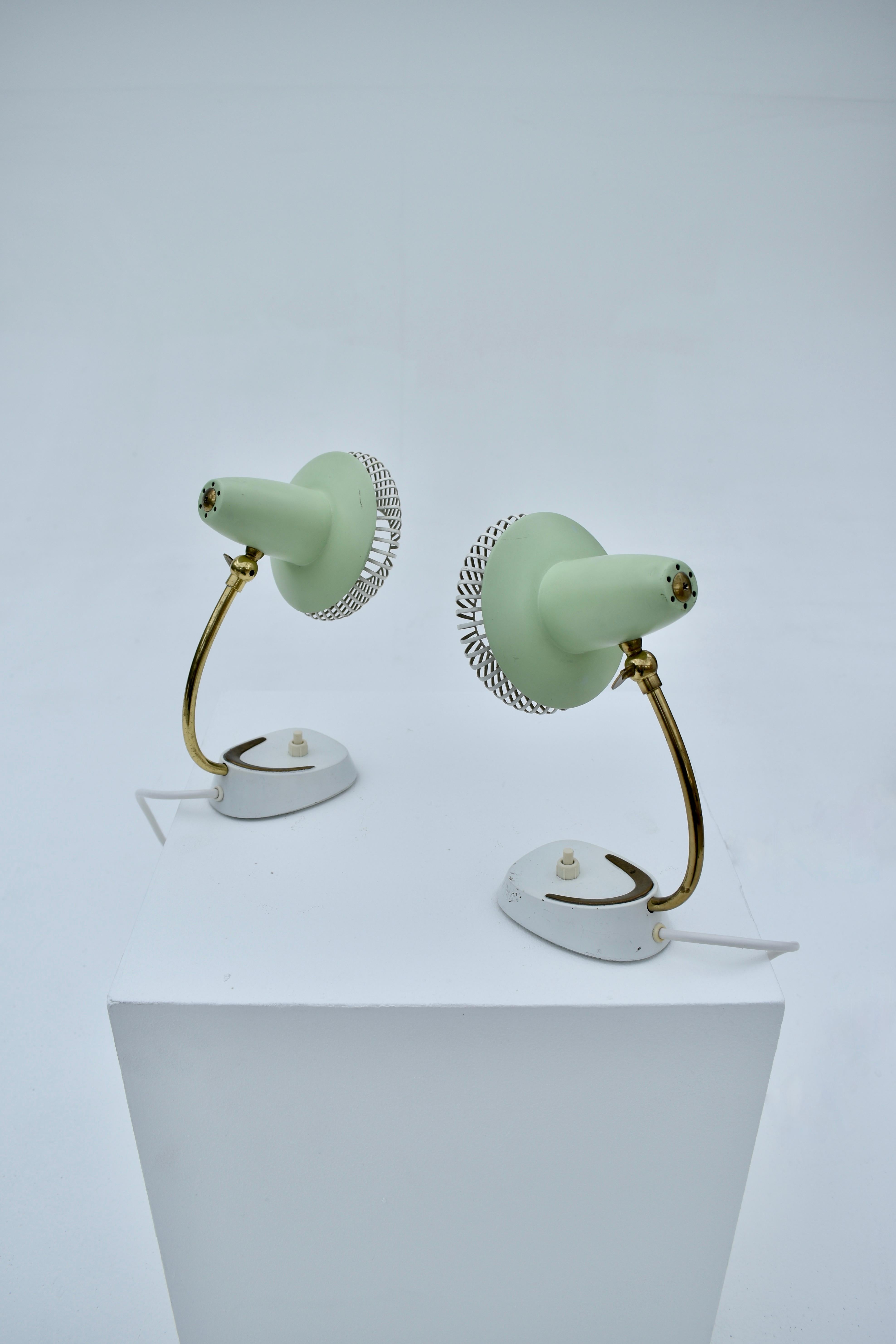 Pair of Small 1950's Table Lamps by Cosack Leuchten 2