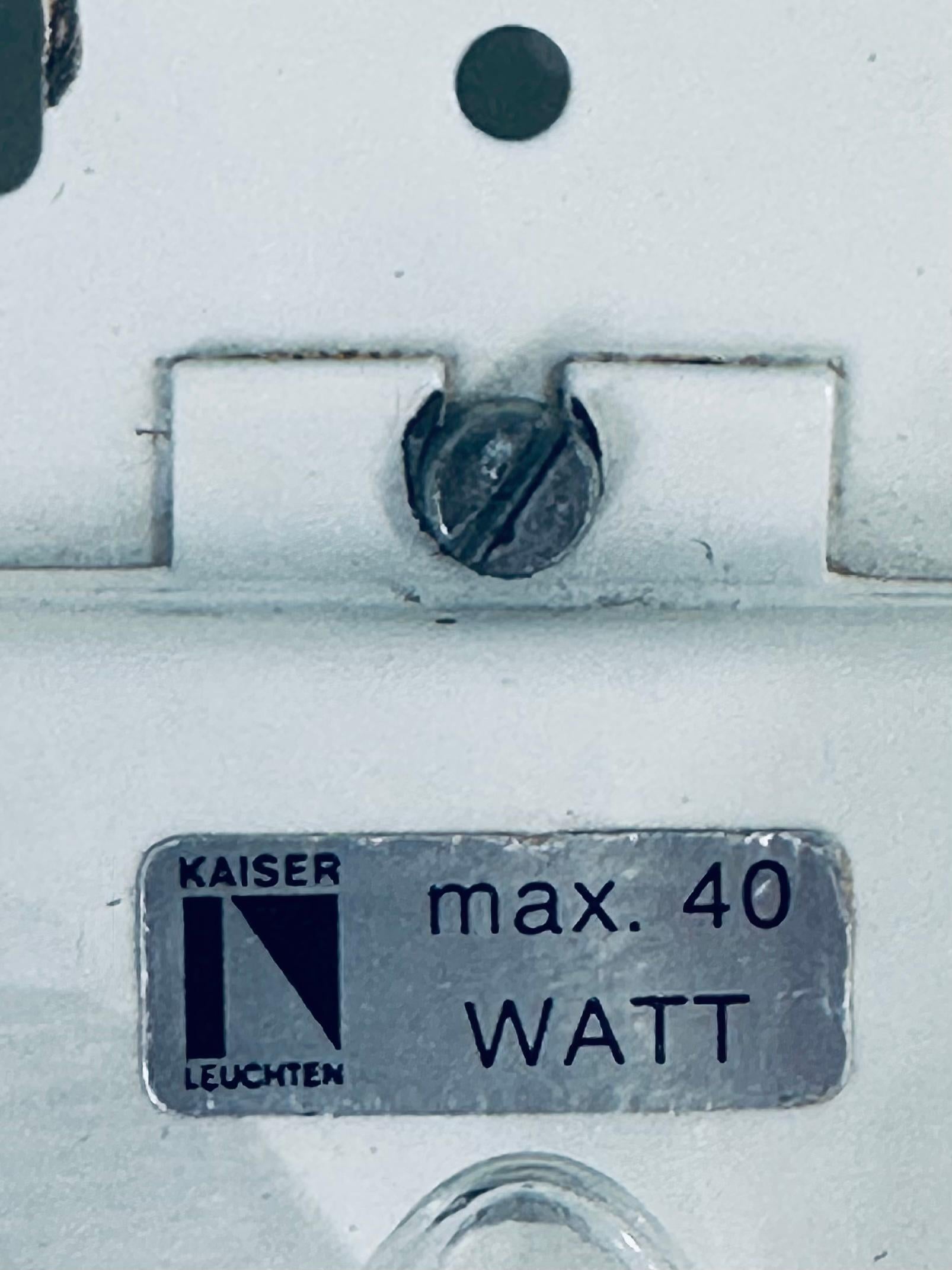 Pair of Small 1970s German Kaiser Leuchten Iced Textured Glass Wall Lights For Sale 5