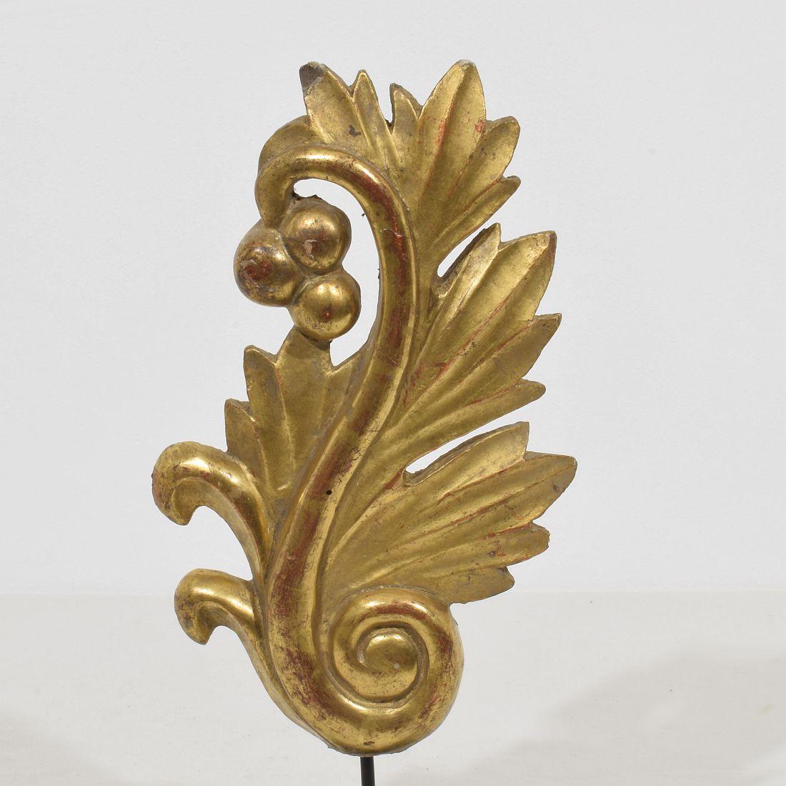 Pair of Small 19th Century French Carved Giltwood Baroque Style ...