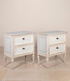 Pair of Small 19th Century Italian Painted Bedside Commodes