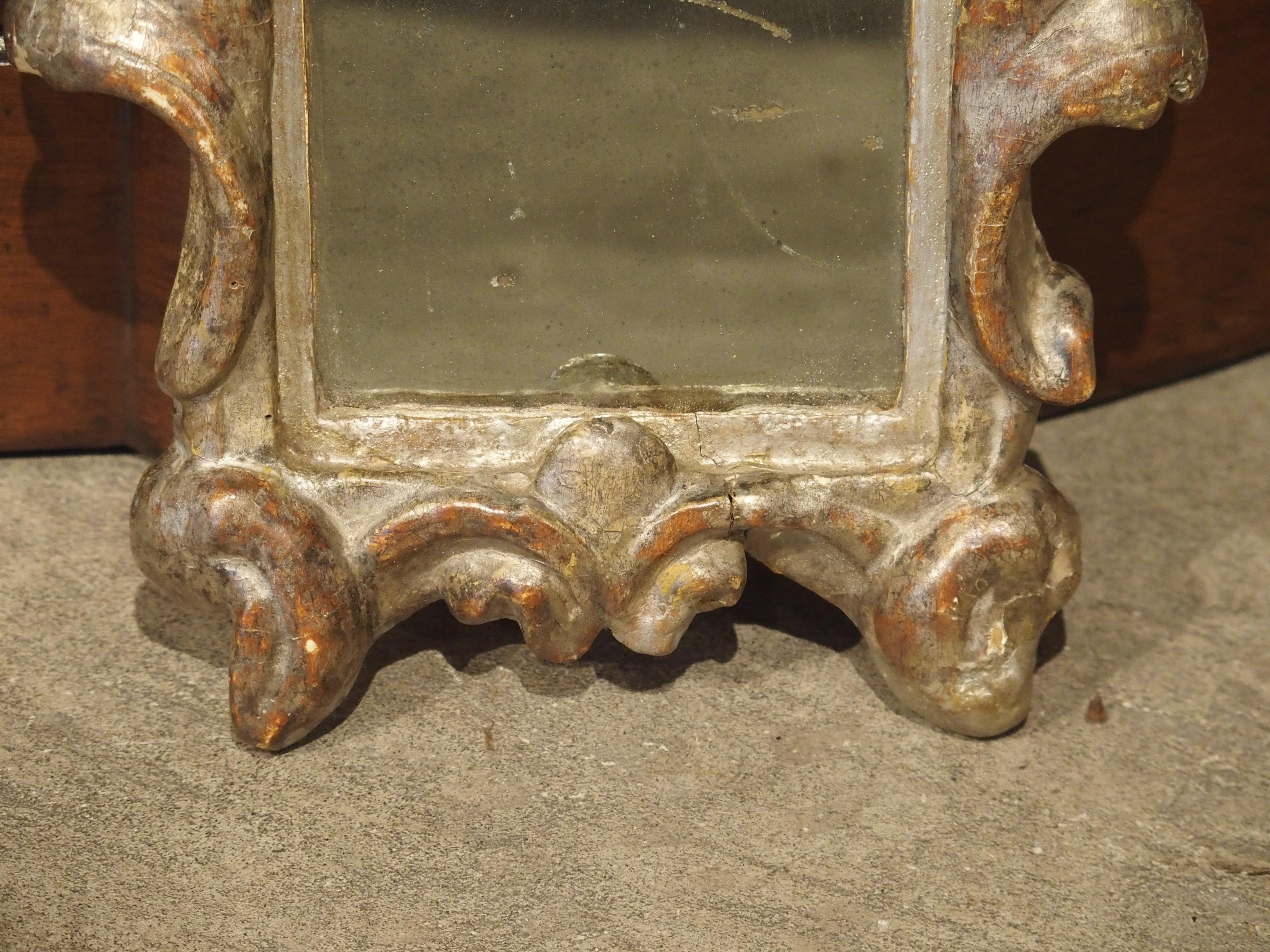 Pair of Small 19th Century Italian Silver Gilt Mirrors 3