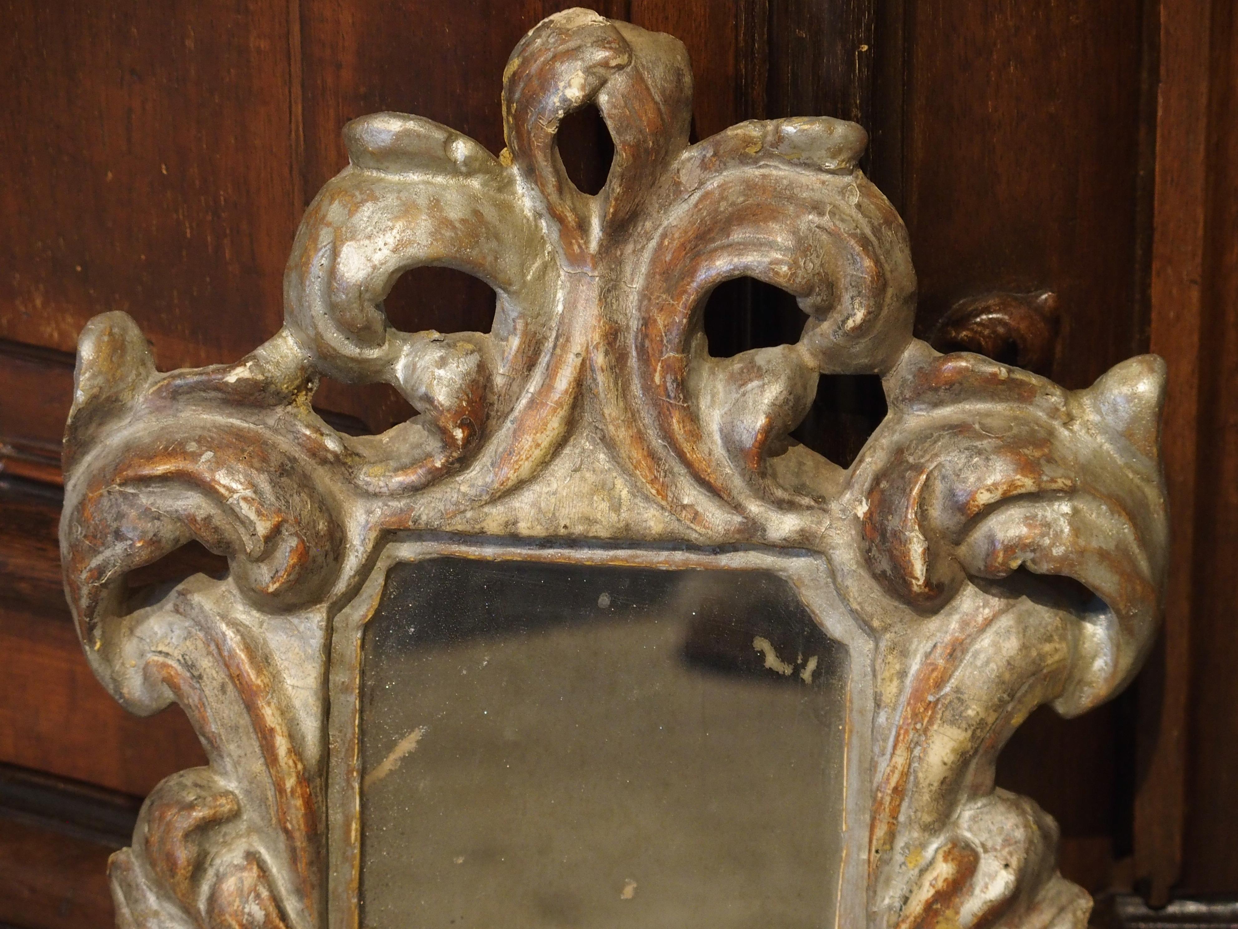 Pair of Small 19th Century Italian Silver Gilt Mirrors 3