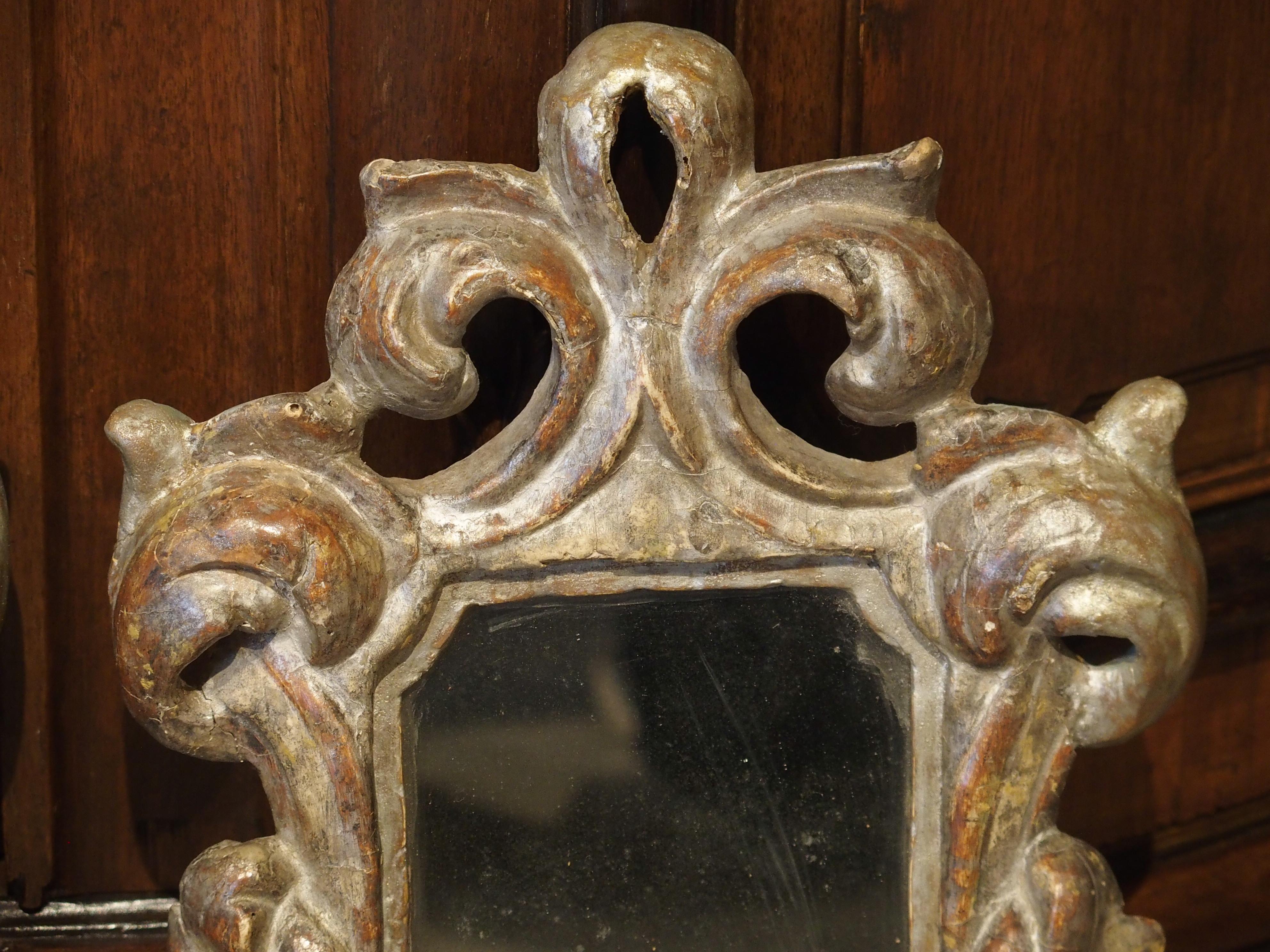 Pair of Small 19th Century Italian Silver Gilt Mirrors 6