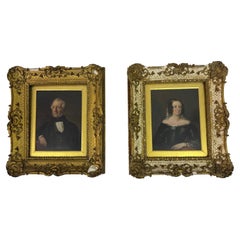 Pair of Small 19th Century Portraits by James Harwood (1816-1872)