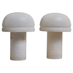 Paar kleine Alabaster-Tischlampen