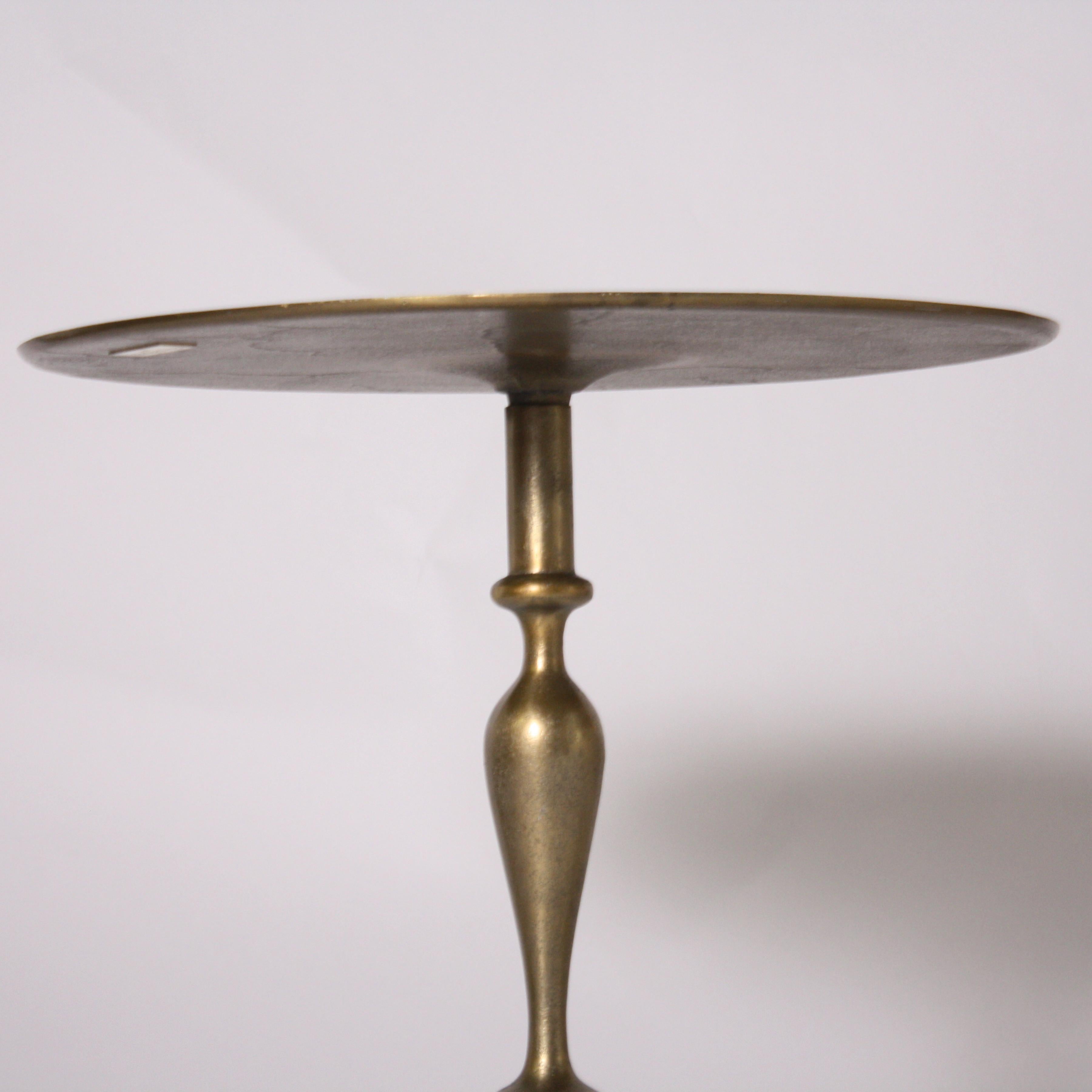 Mid-20th Century Pair of Small Alberto Pinto Brass Tables Designed for the Ritz, circa 1950