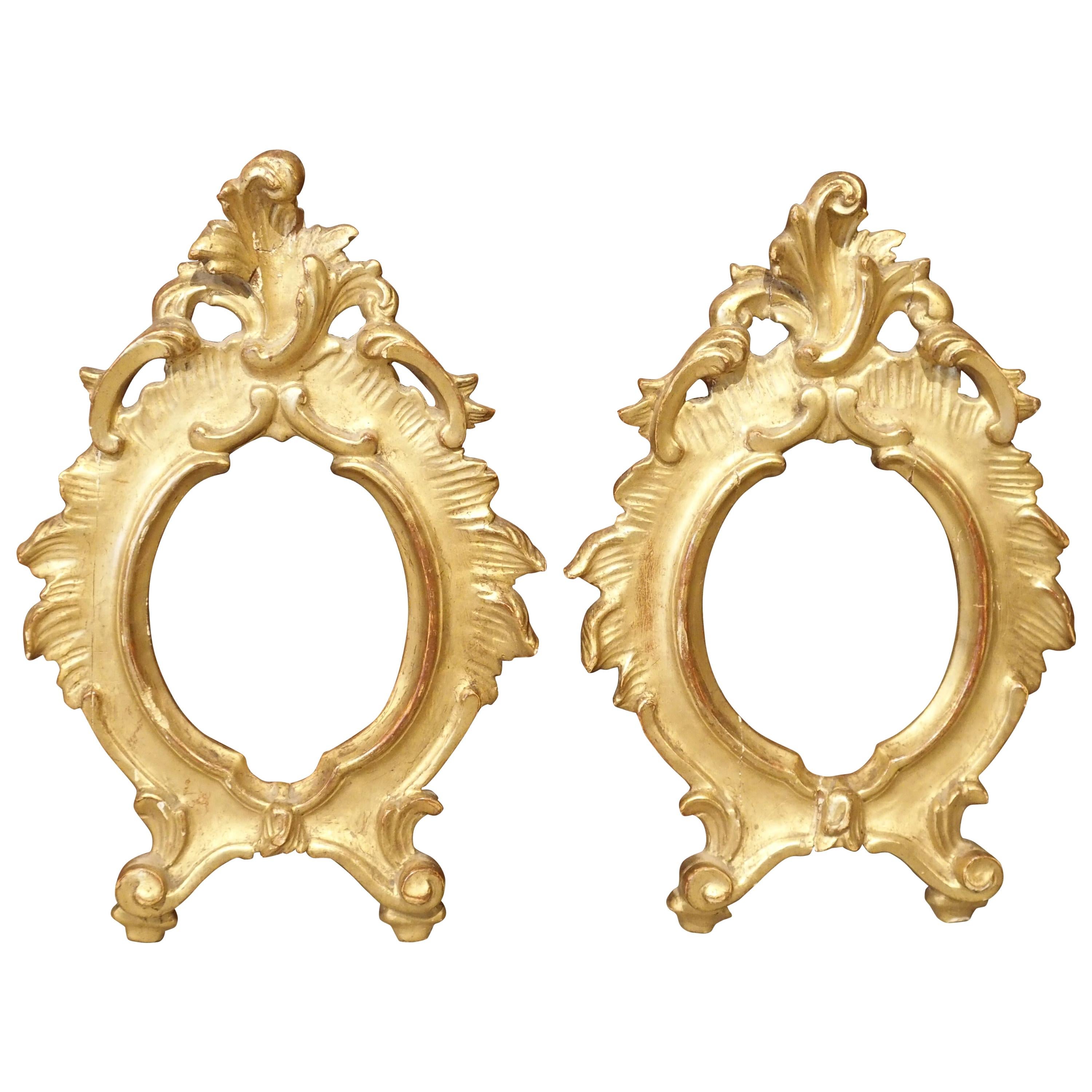 Pair of Small Antique Giltwood Frames from Italy, Early 19th Century at ...