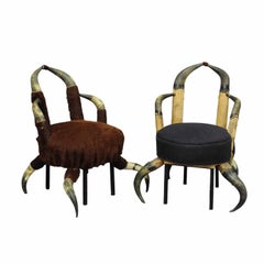 Pair of Small Antique Horn Chairs, Austria ca. 1870